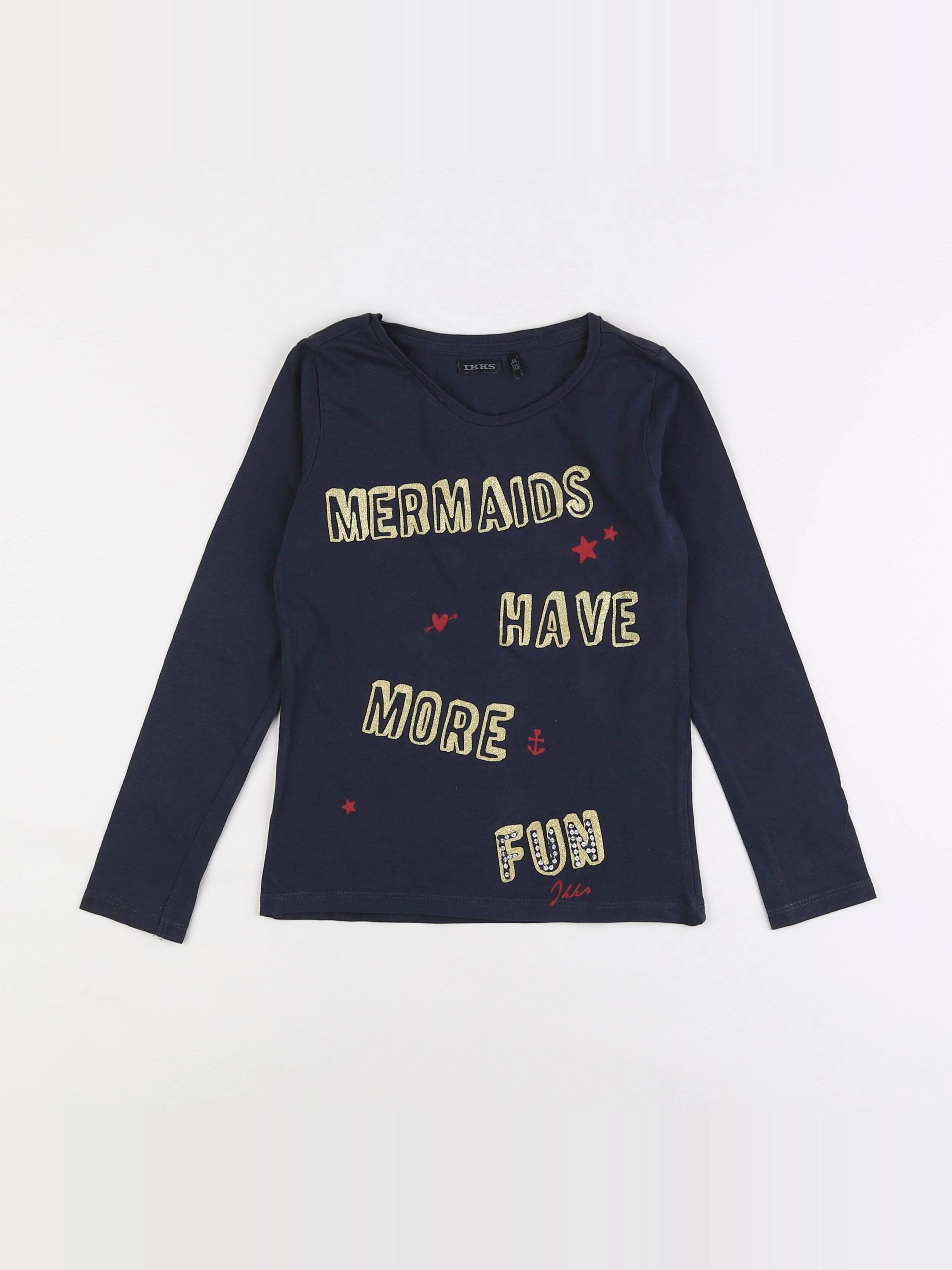 IKKS - tee-shirt bleu, or - 8 ans