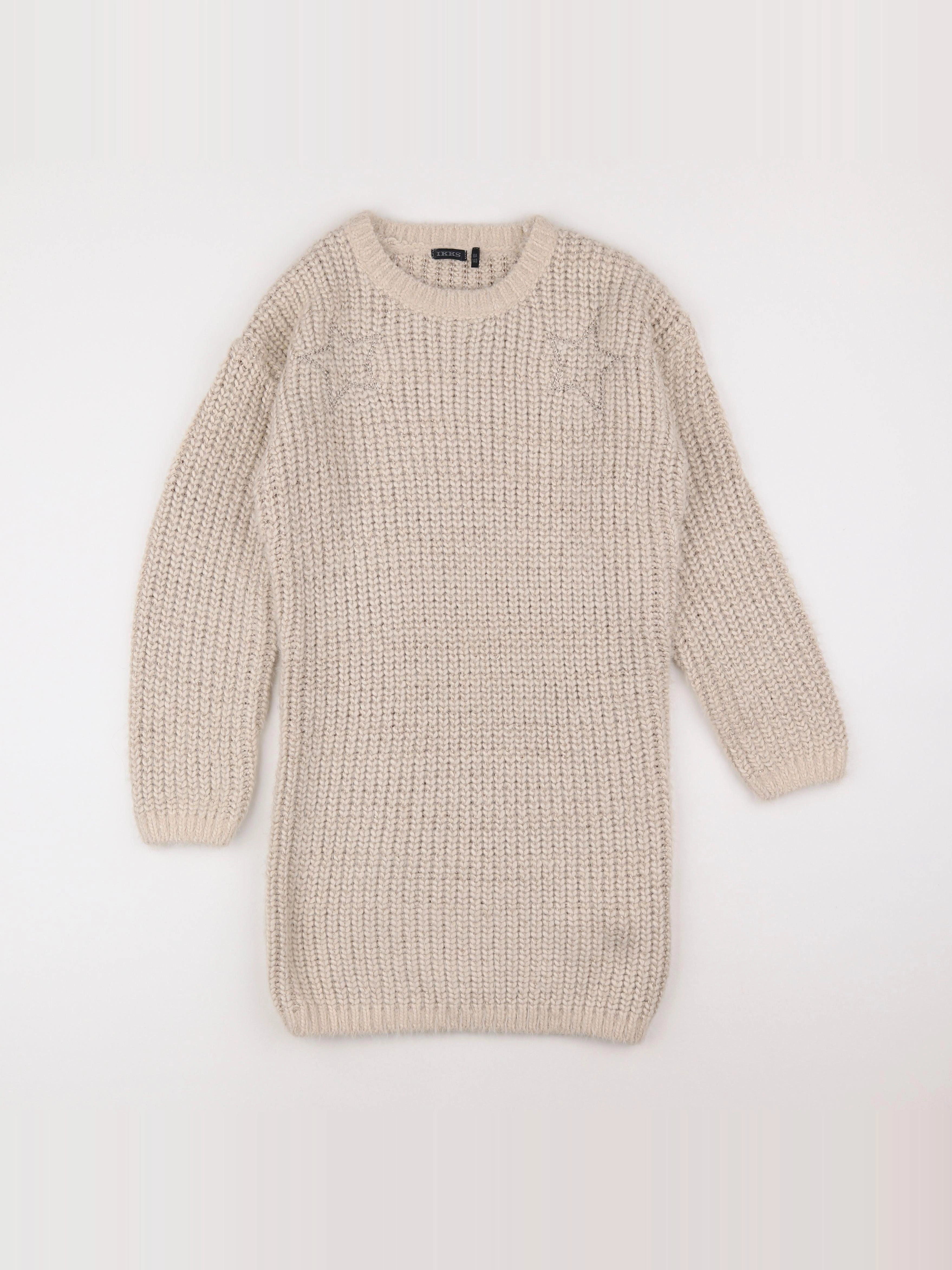 IKKS - robe marron, or - 10 ans
