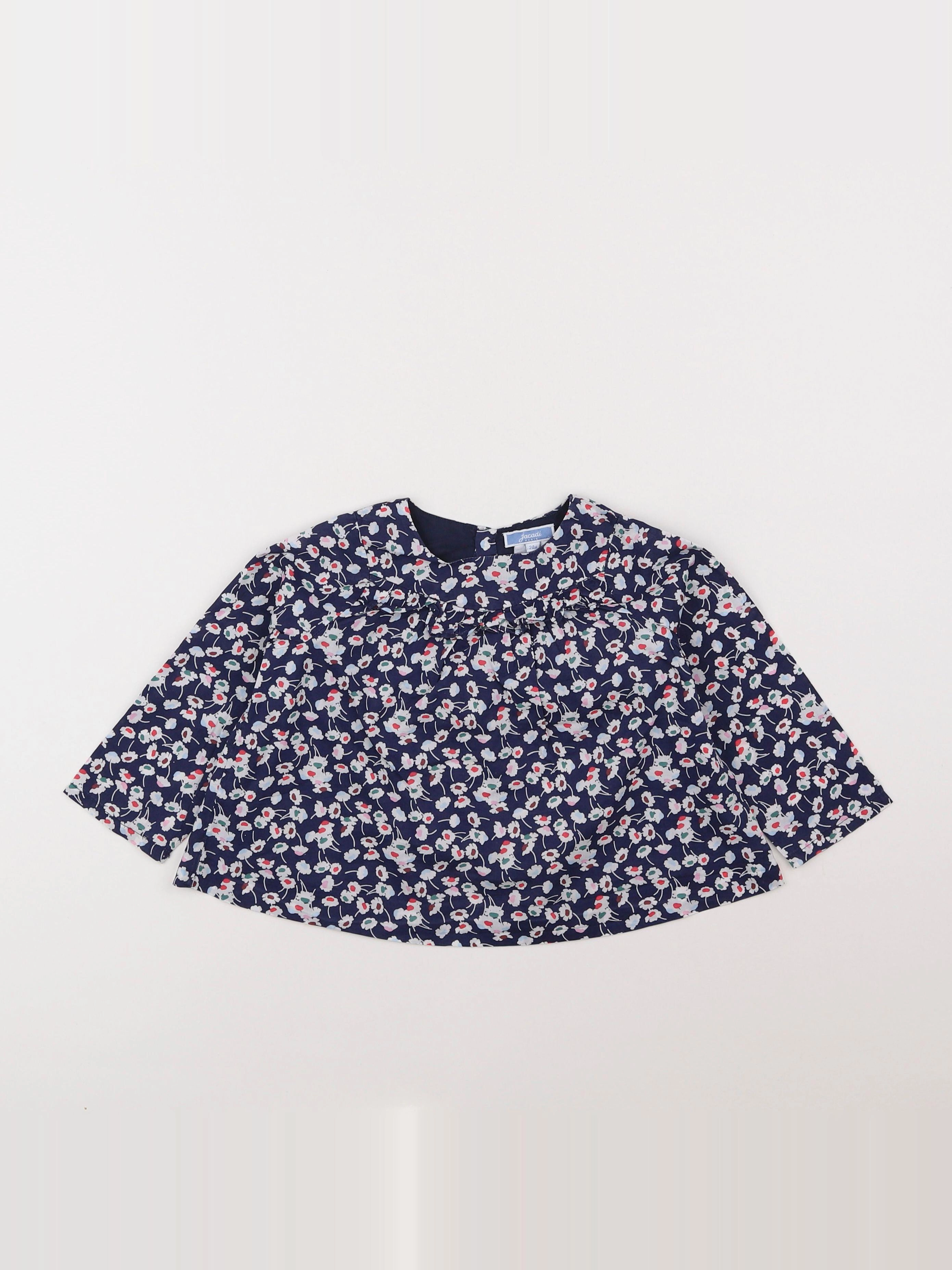 Jacadi - blouse liberty bleu - 2 ans