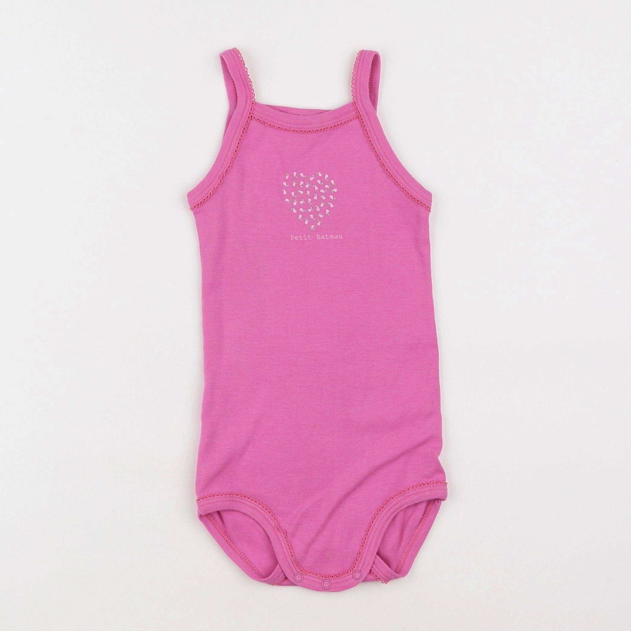 Petit Bateau - body rose - 2 ans