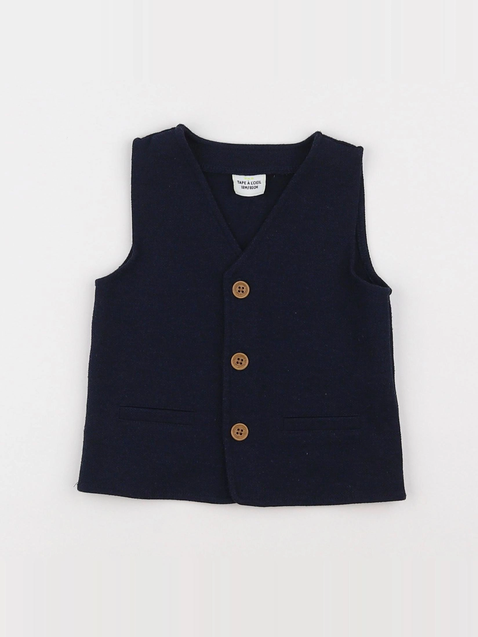 Tape à l'oeil - gilet bleu - 18 mois