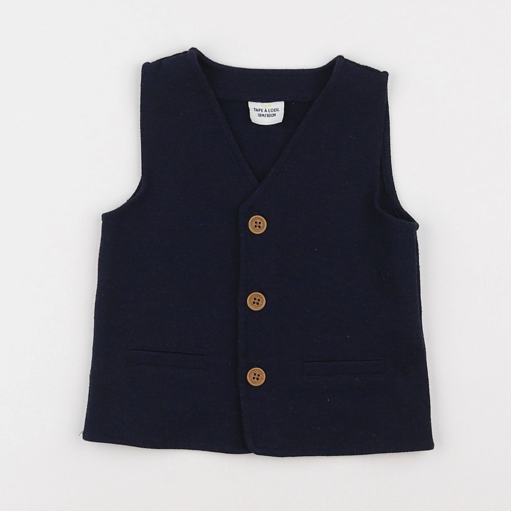 Tape à l'oeil - gilet bleu - 18 mois