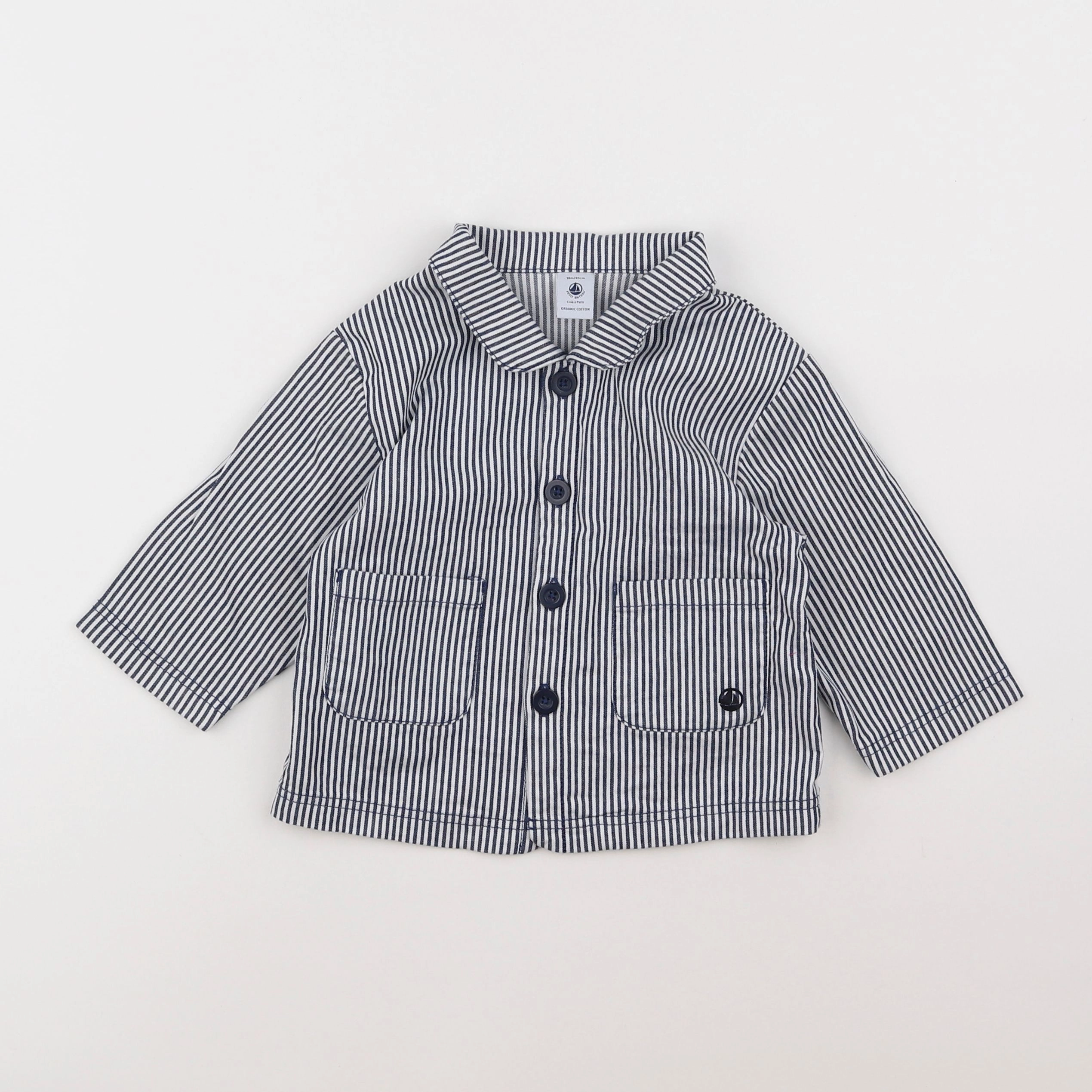 Petit Bateau - veste bleu - 18 mois