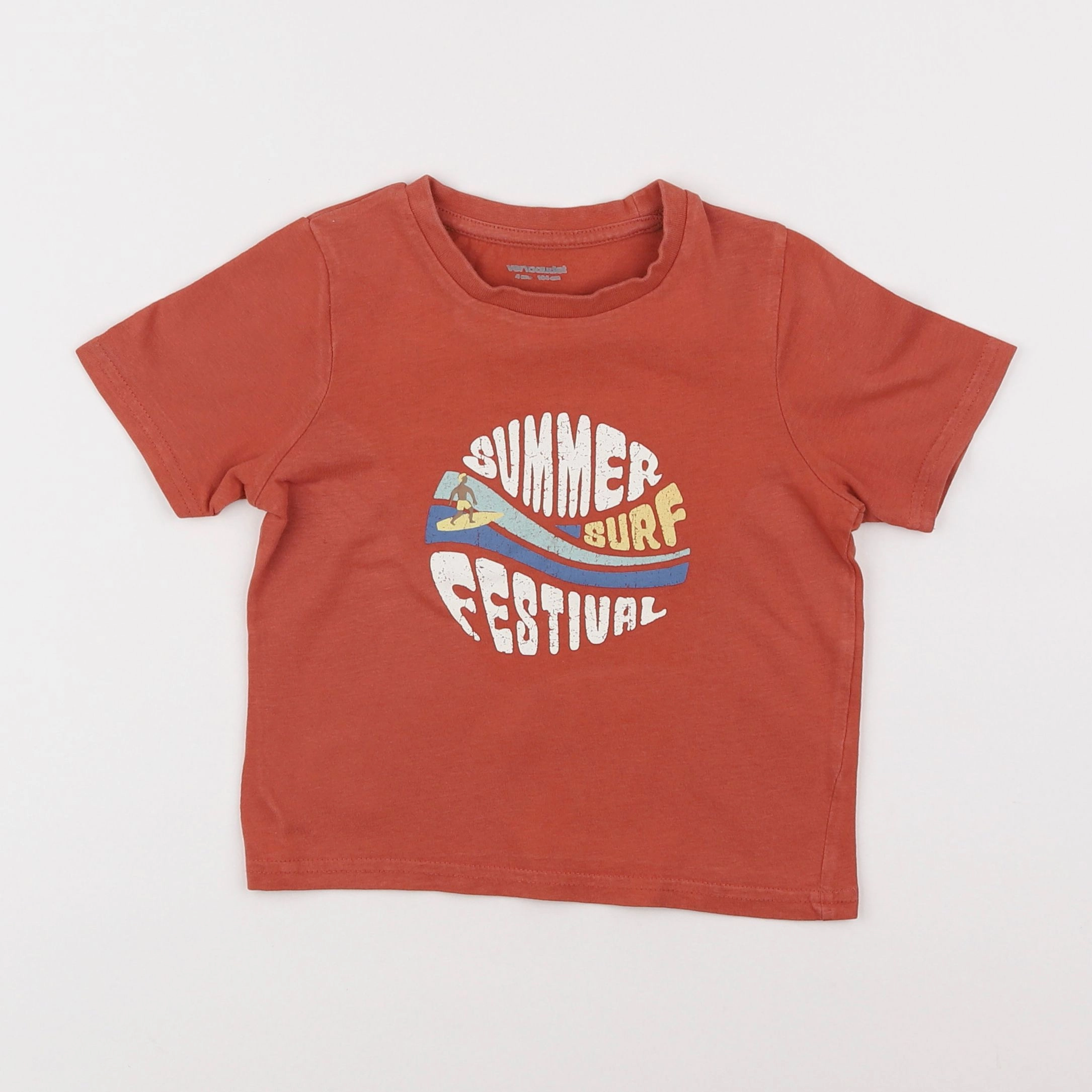 Vertbaudet - tee-shirt orange - 4 ans