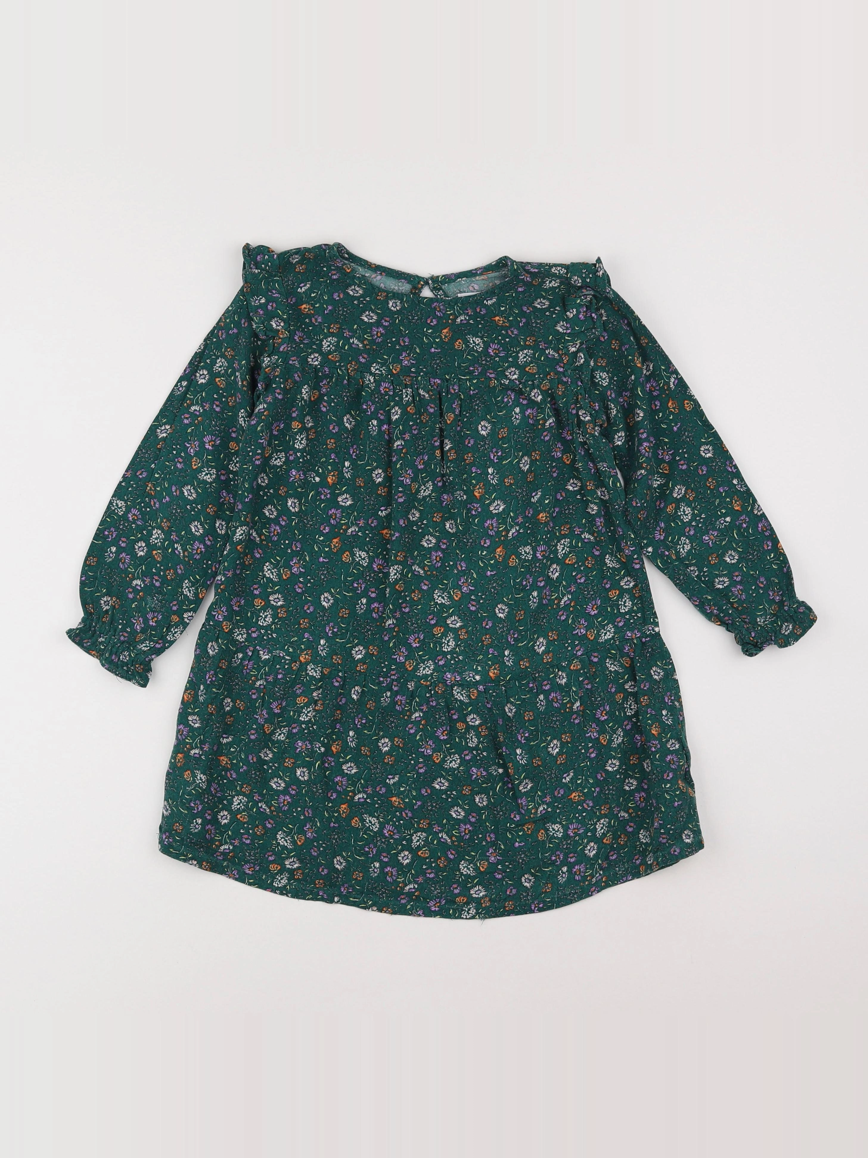 Vertbaudet - robe vert - 4 ans