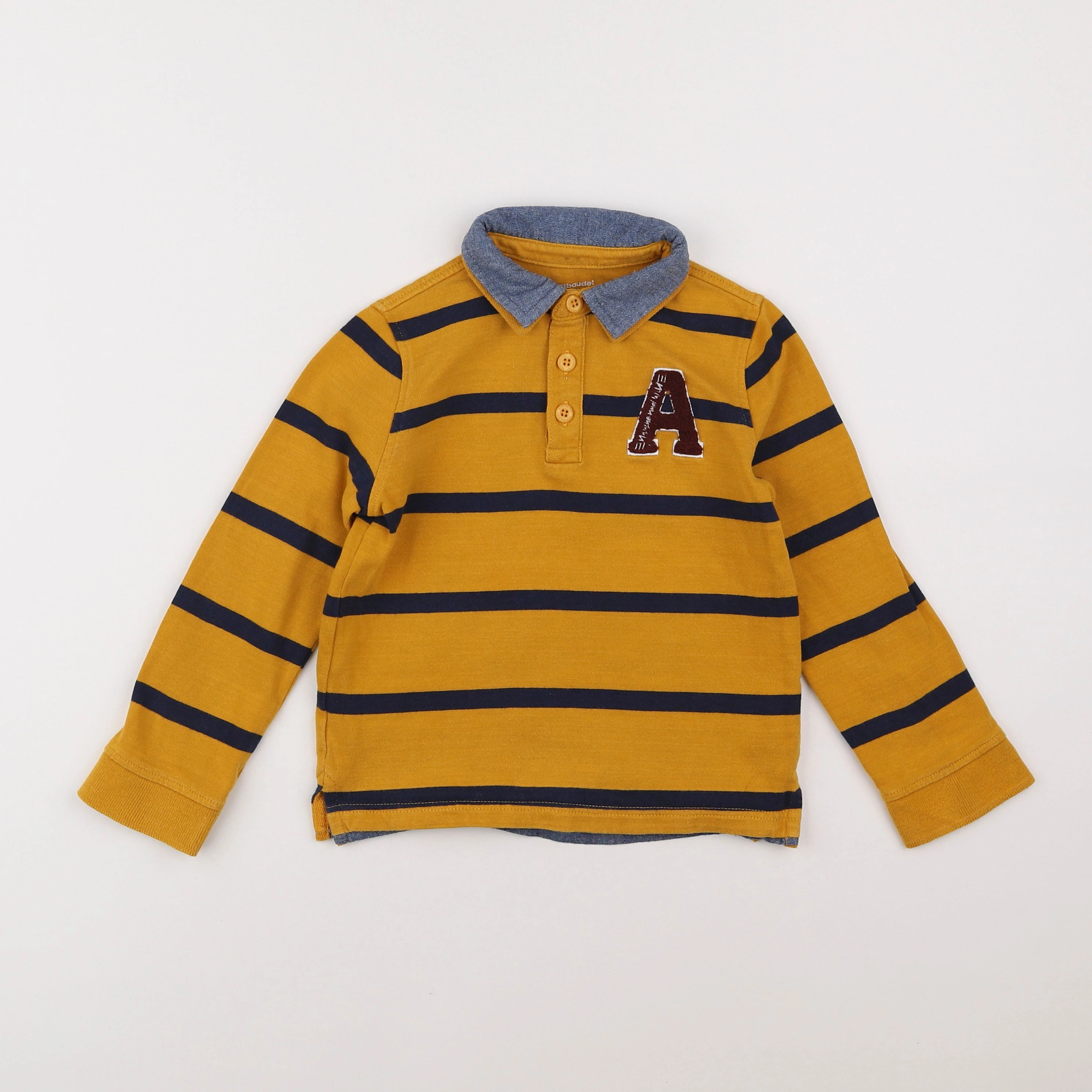 Vertbaudet - polo jaune - 6 ans