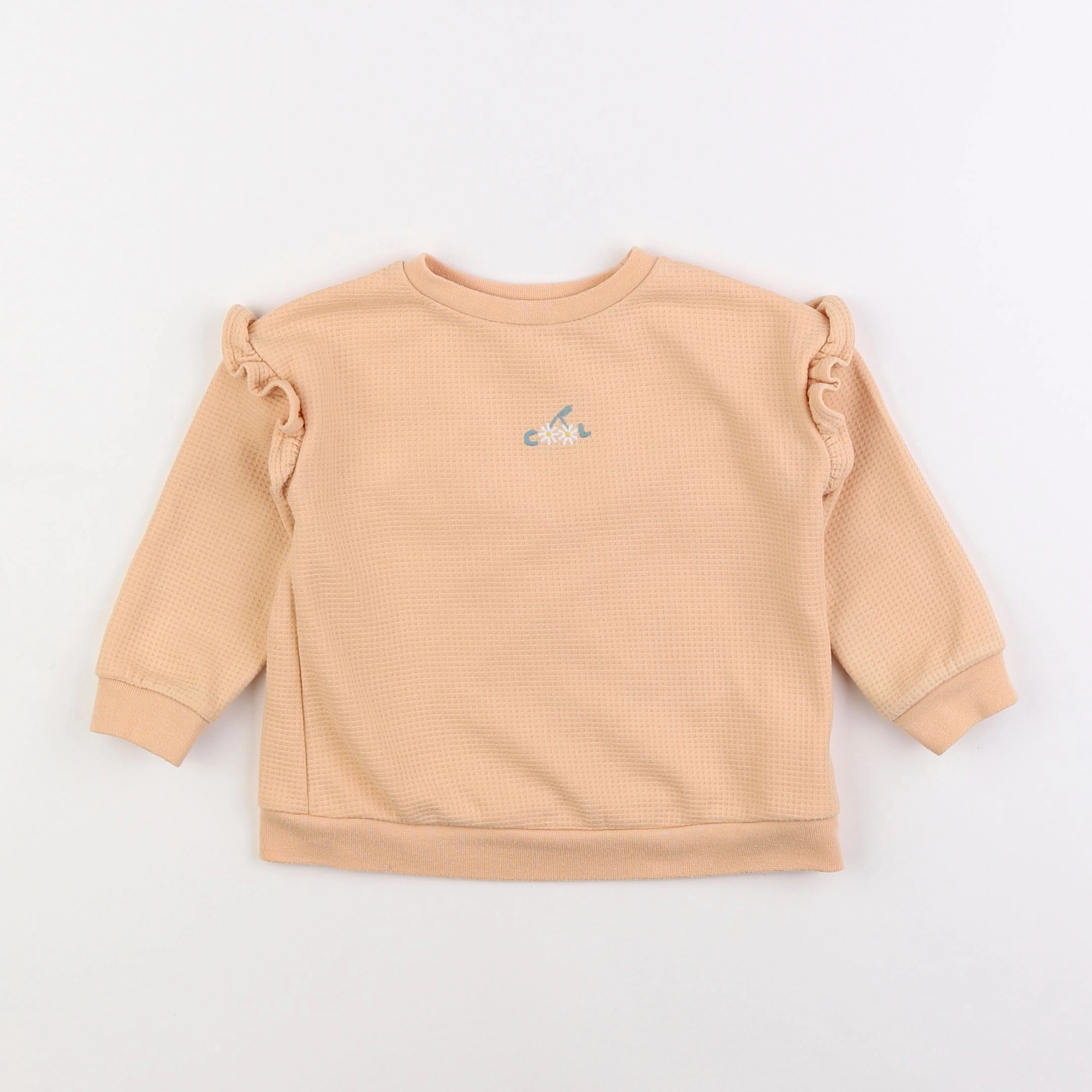 Vertbaudet - sweat orange - 2 ans