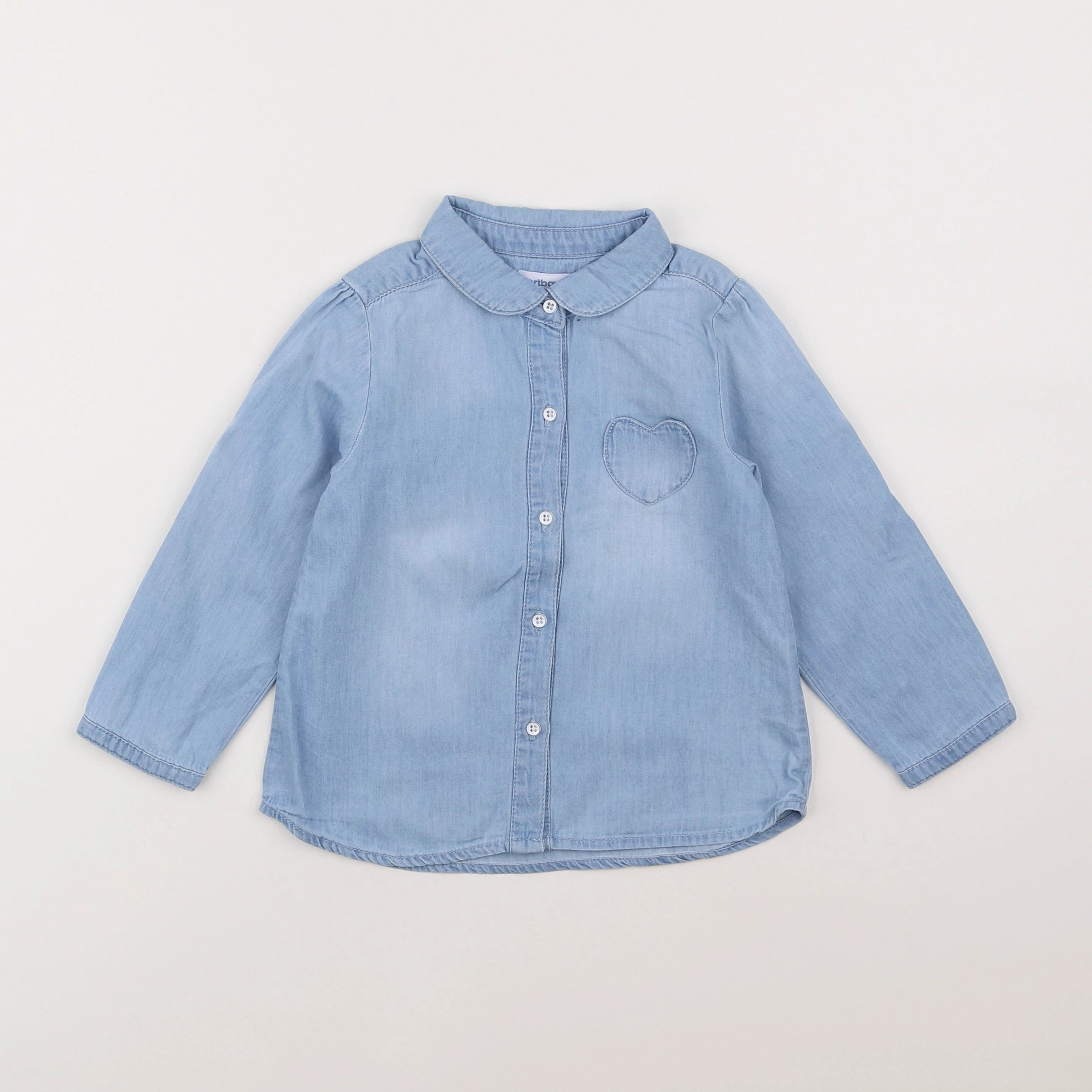 Vertbaudet - chemise bleu - 2 ans