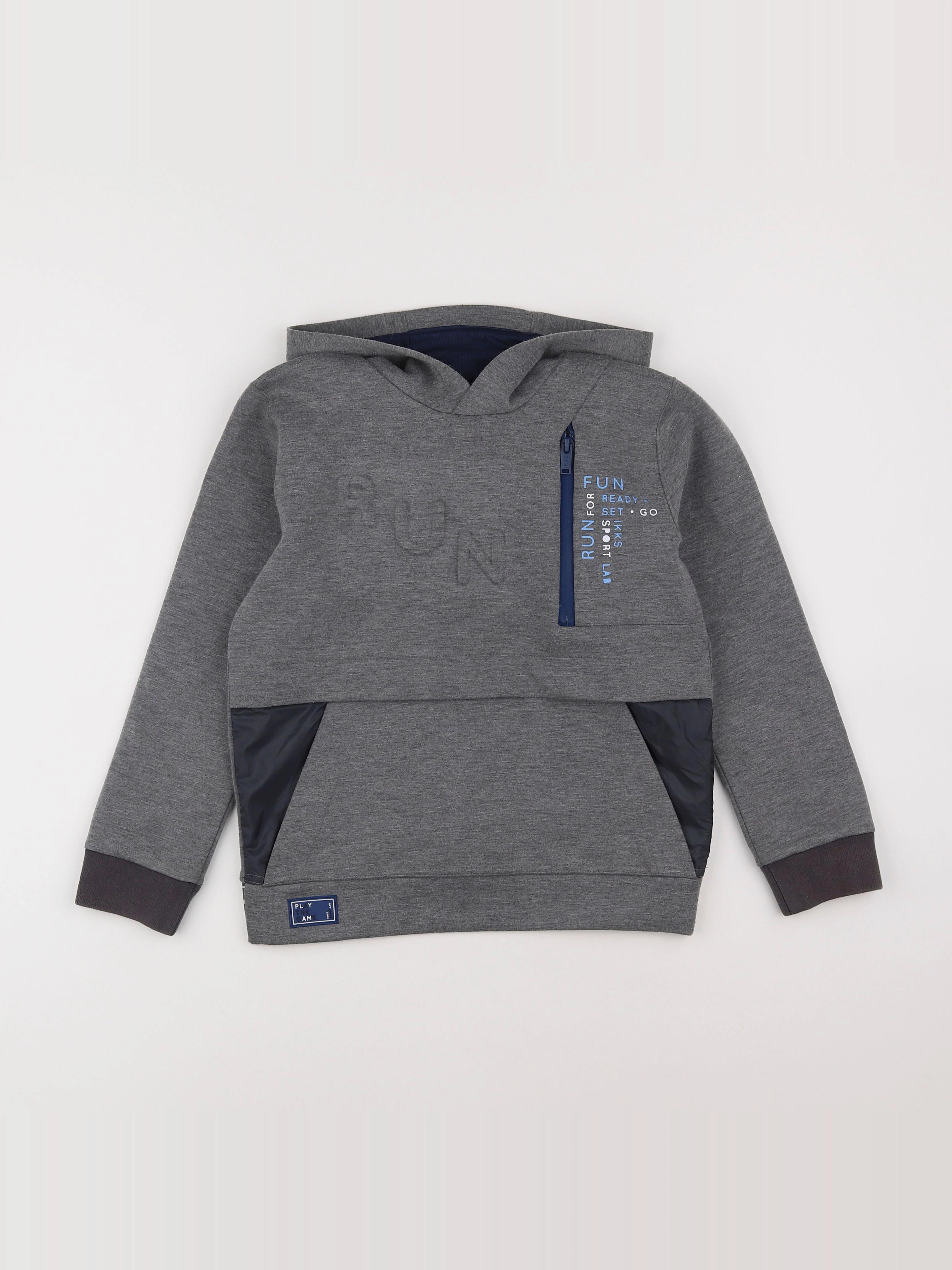 IKKS - sweat gris - 8 ans