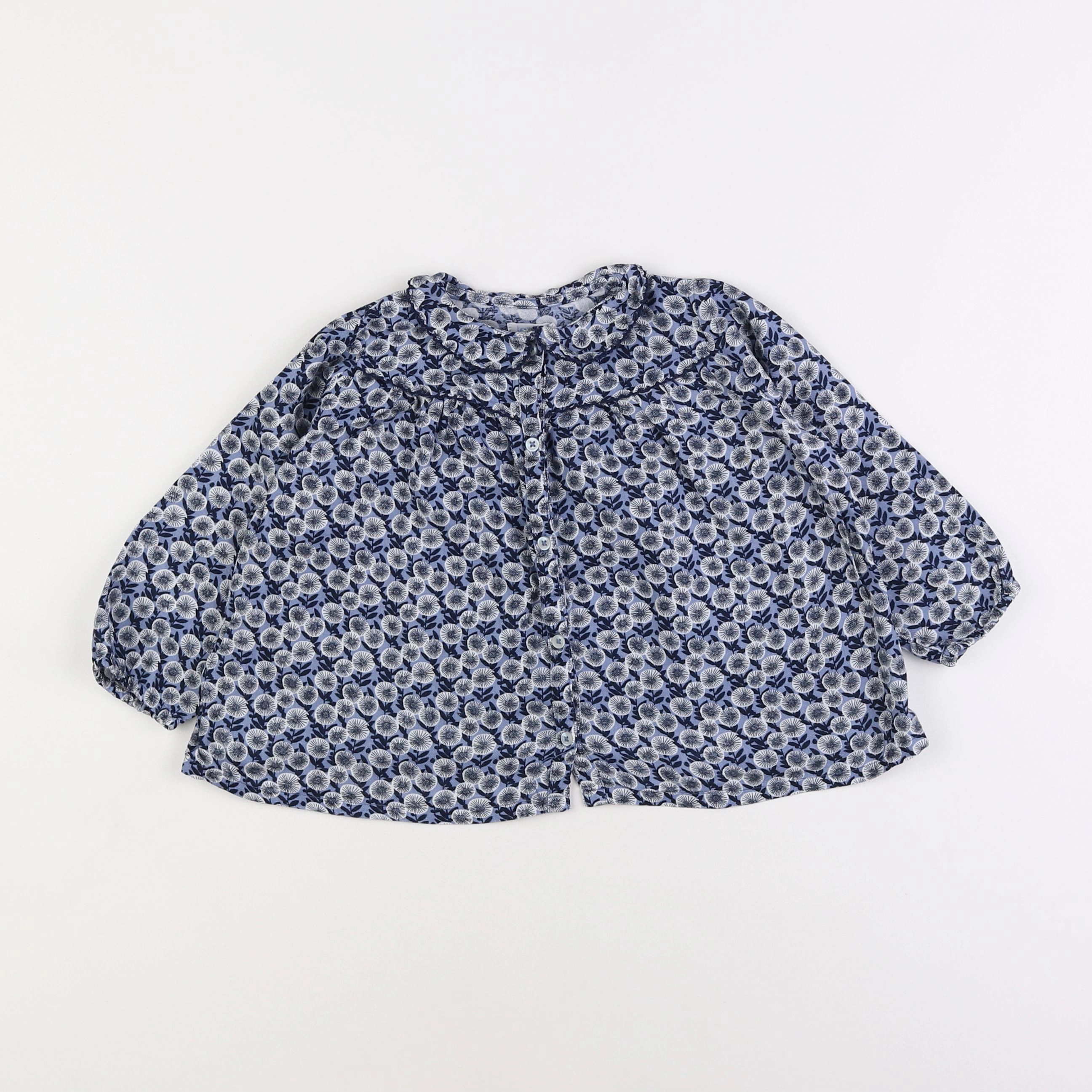 Boutchou - blouse bleu - 2 ans