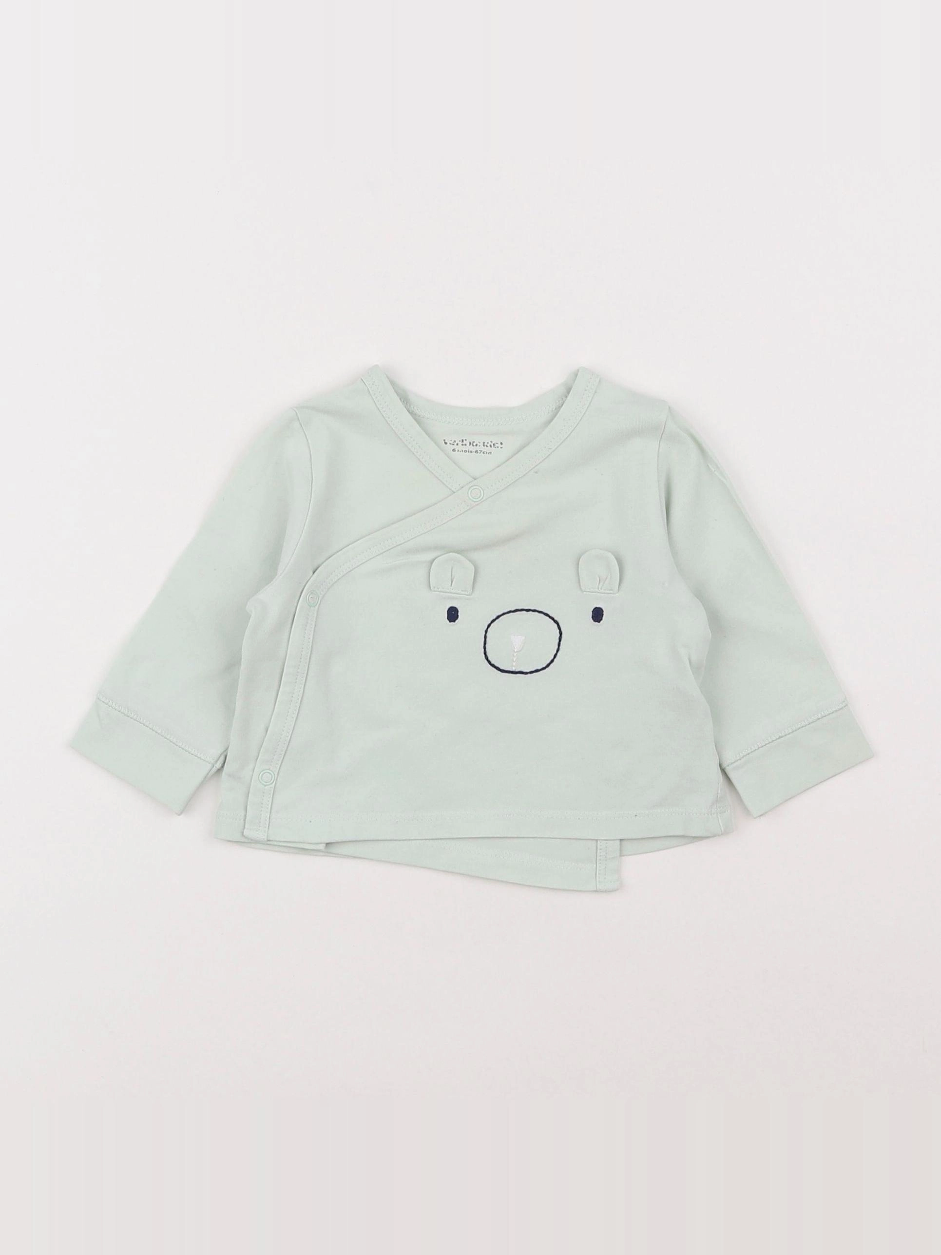 Vertbaudet - tee-shirt vert - 6 mois