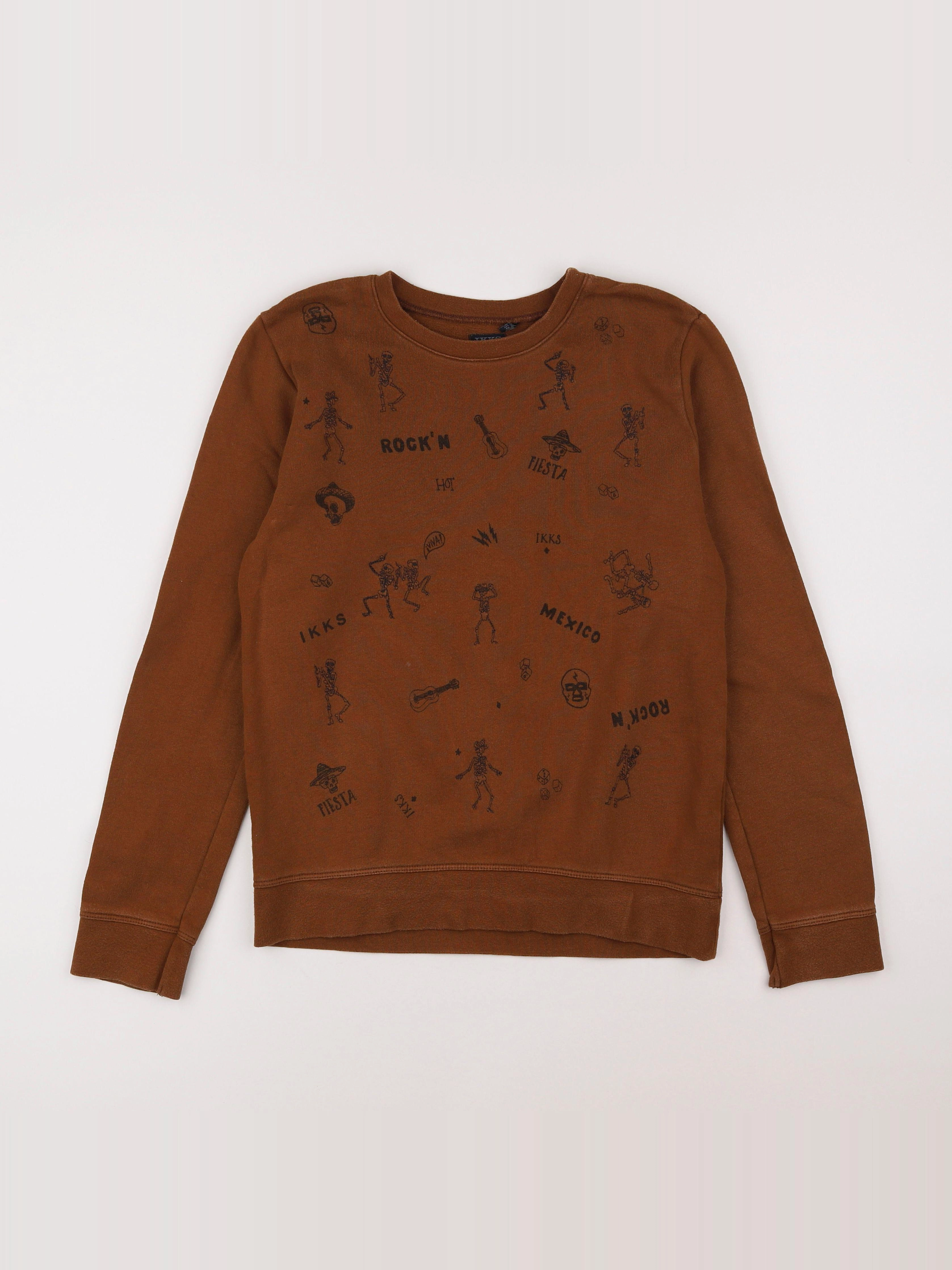 IKKS - sweat marron - 14 ans