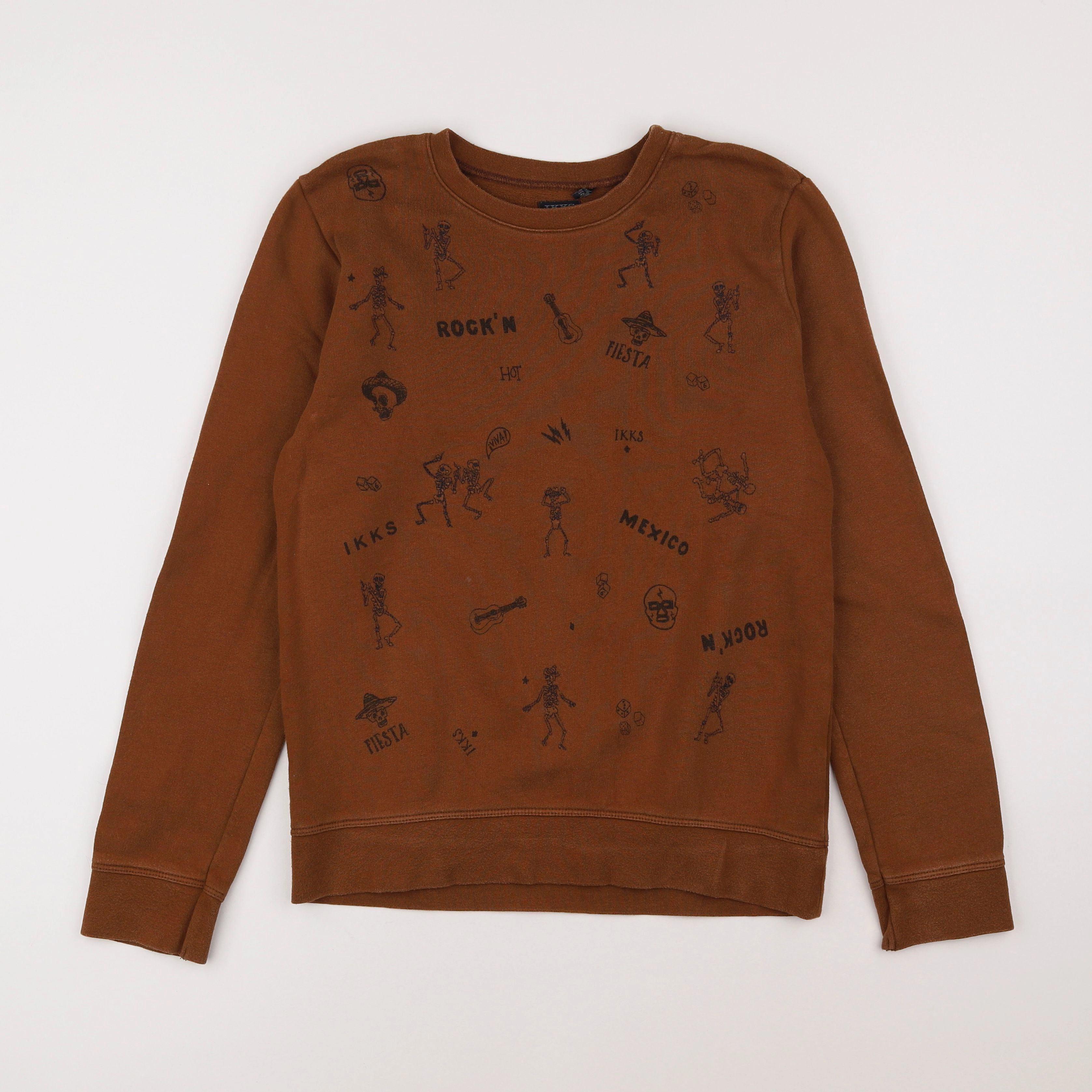 IKKS - sweat marron - 14 ans