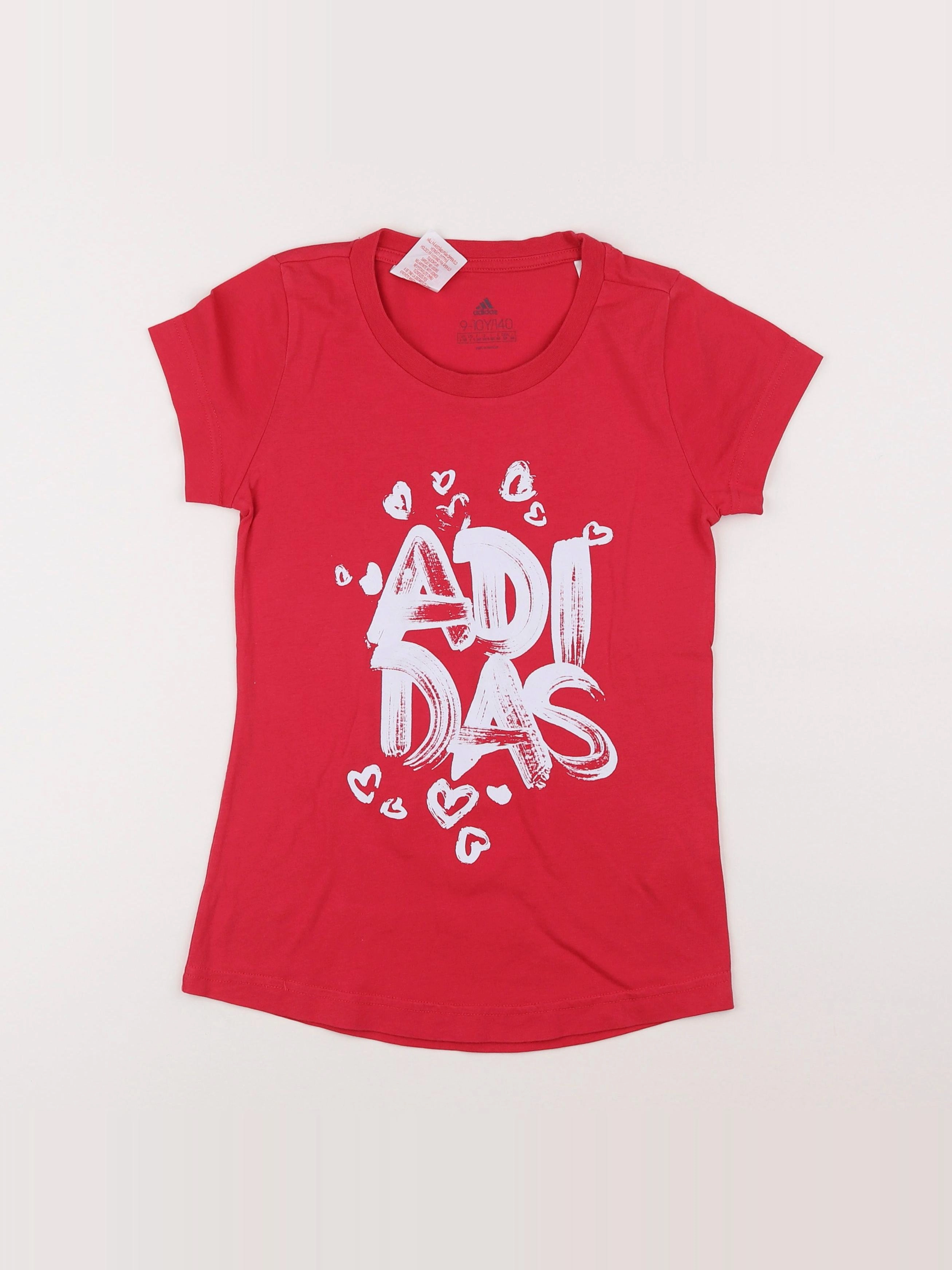 Adidas - tee-shirt rouge - 9/10 ans