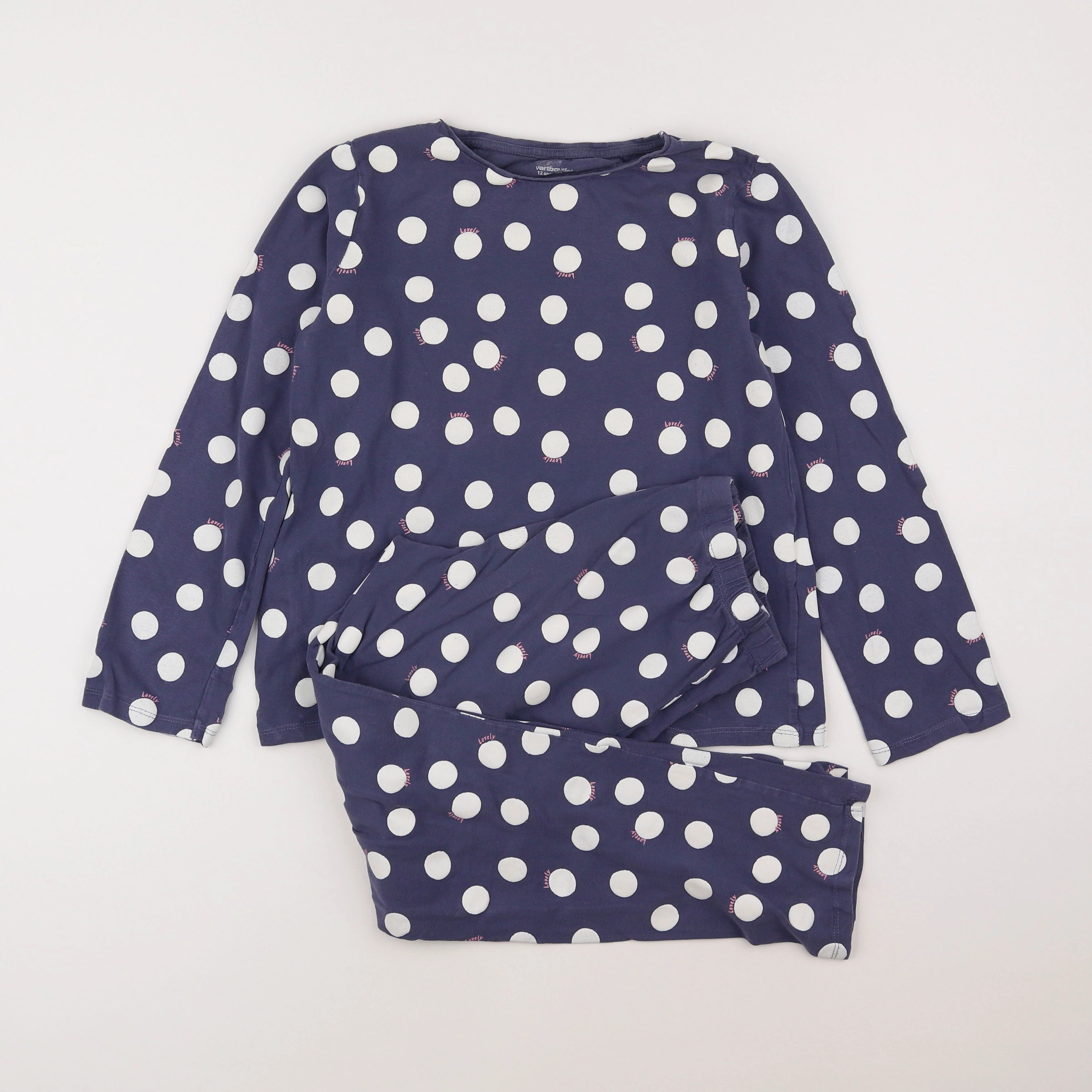 Vertbaudet - pyjama coton bleu - 12 ans