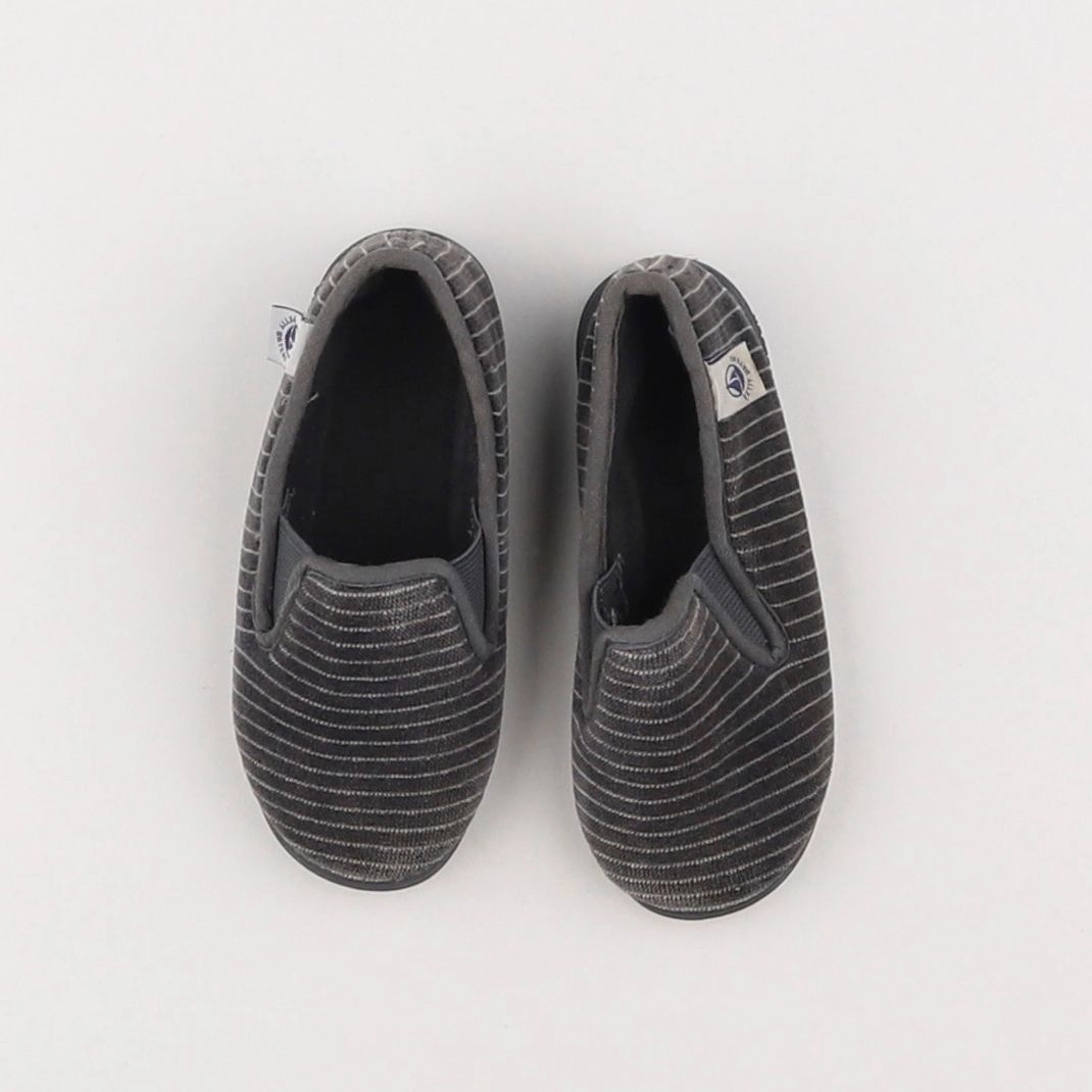 Petit Bateau - chaussons gris - pointure 25