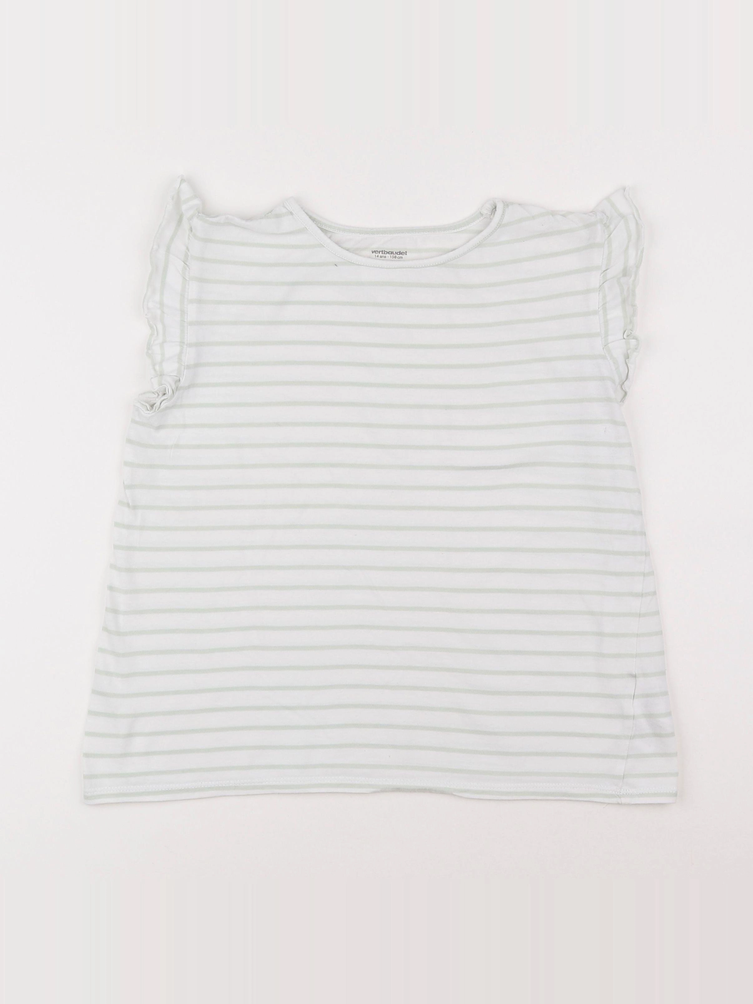 Vertbaudet - tee-shirt vert - 14 ans