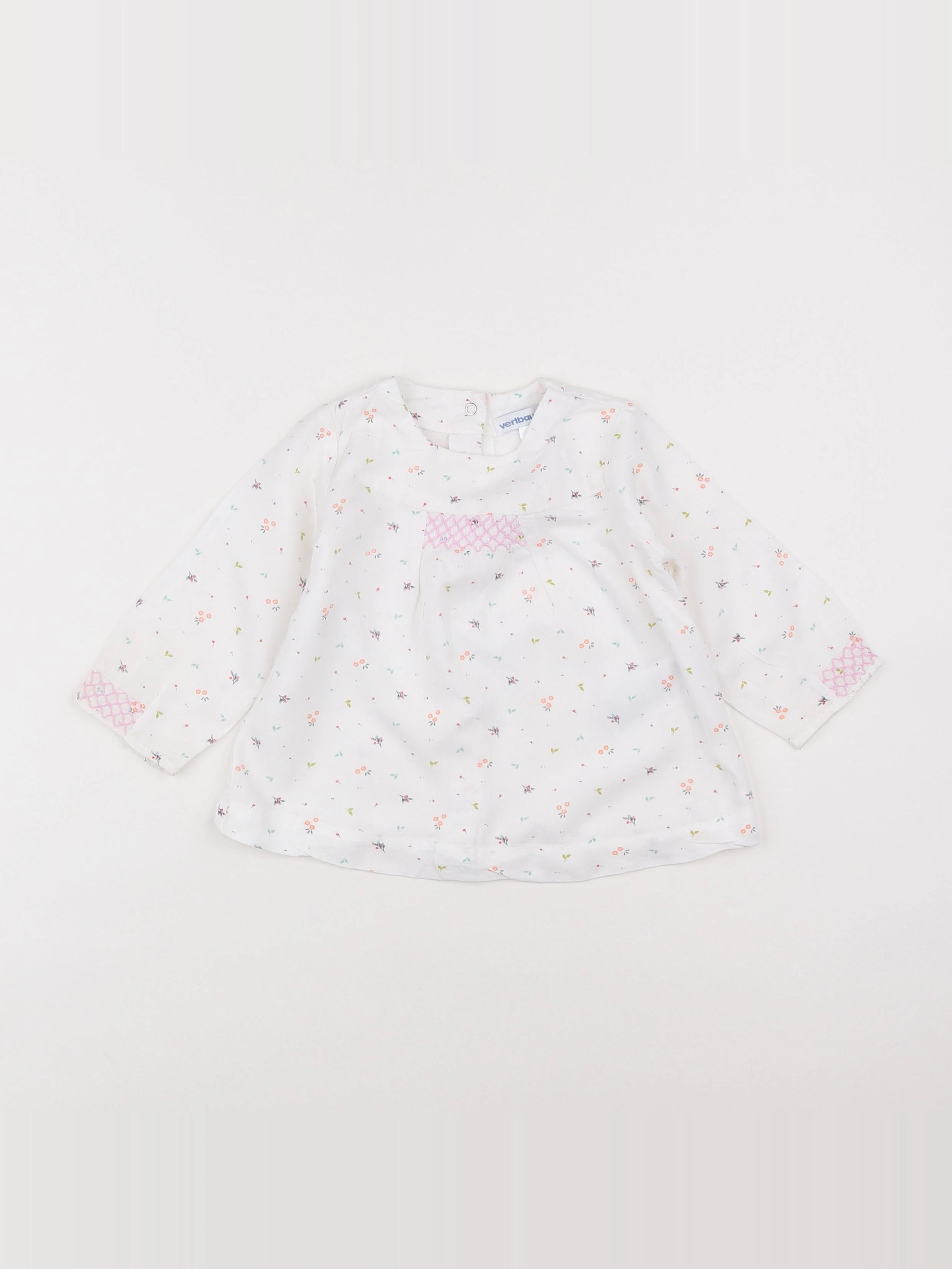 Vertbaudet - blouse blanc - 9 mois