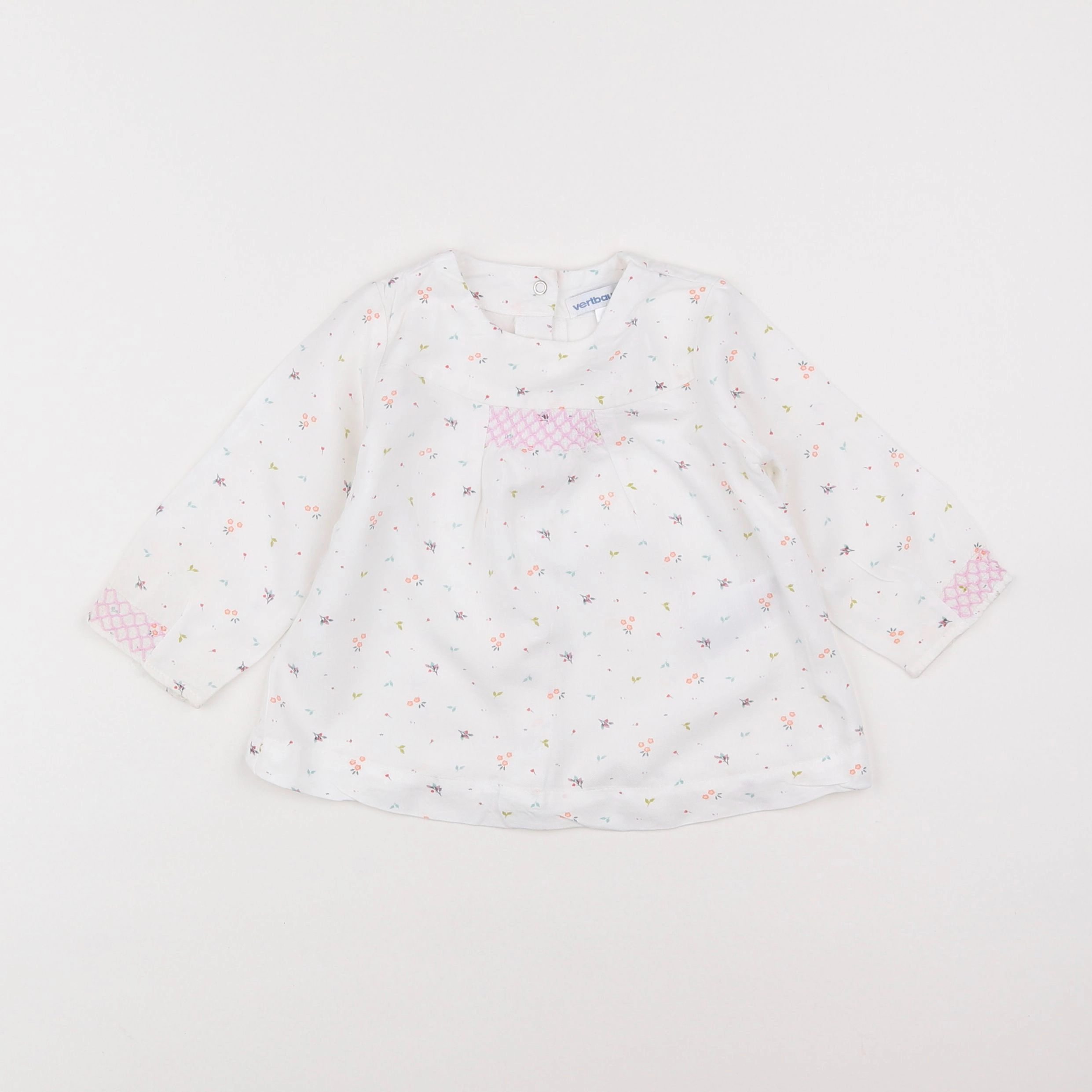 Vertbaudet - blouse blanc - 9 mois