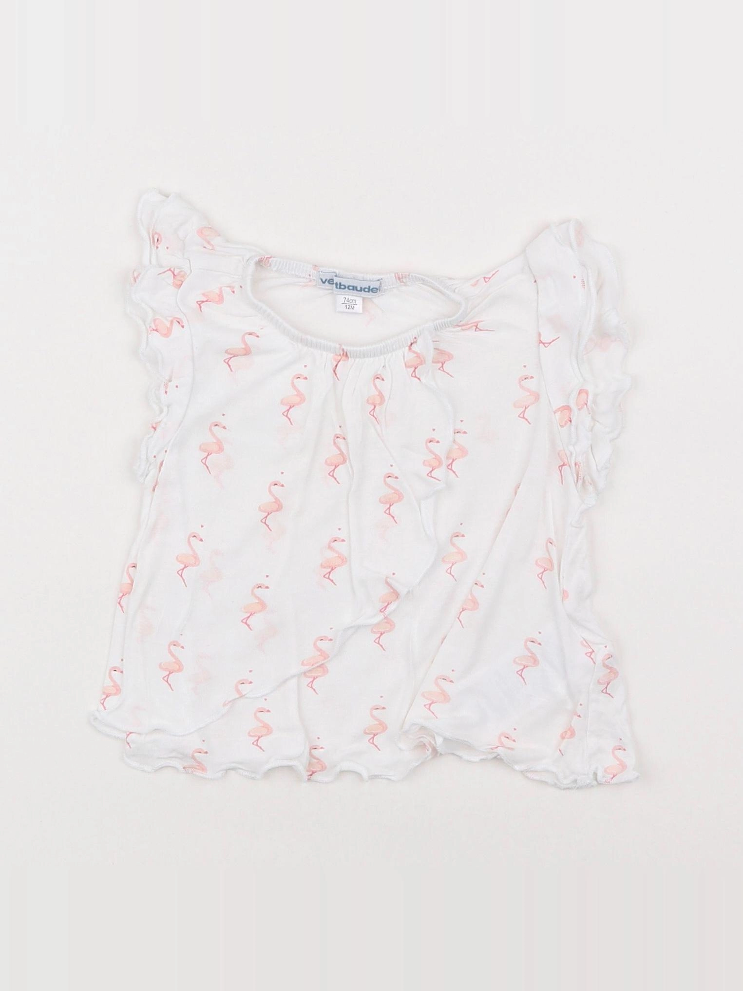 Vertbaudet - tee-shirt blanc - 12 mois