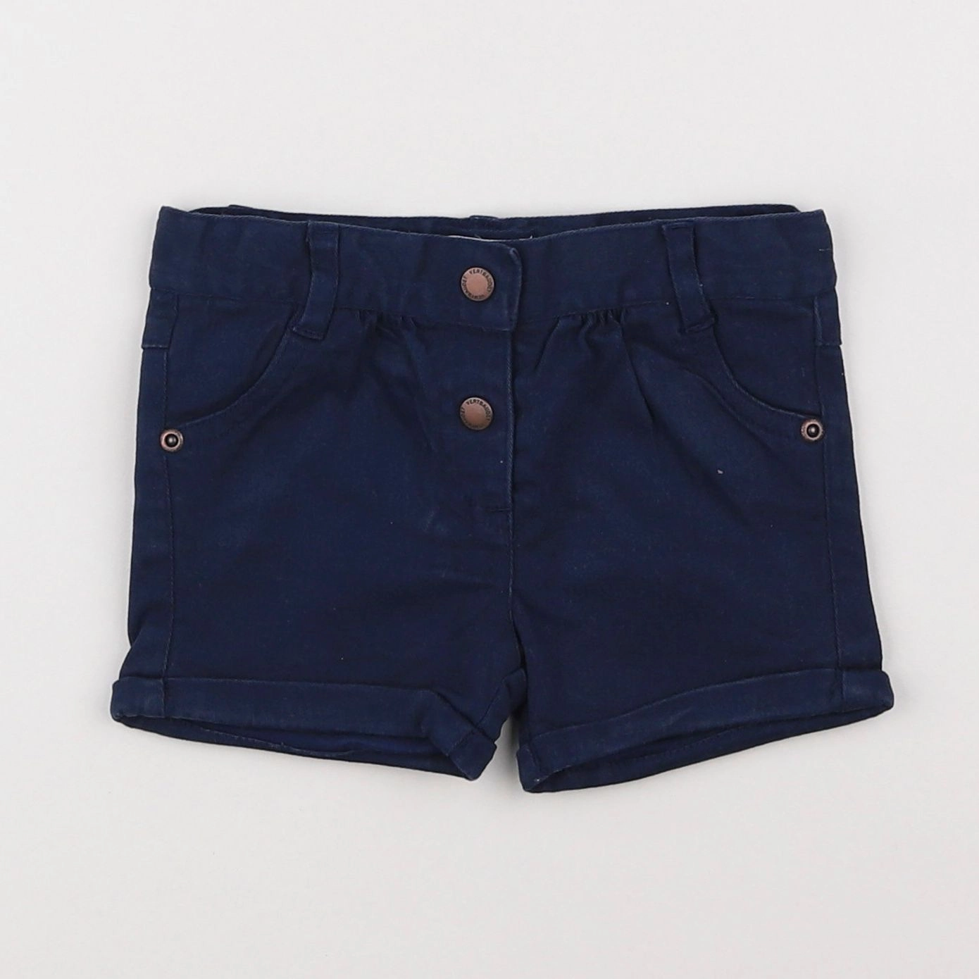 Vertbaudet - short bleu - 12 mois