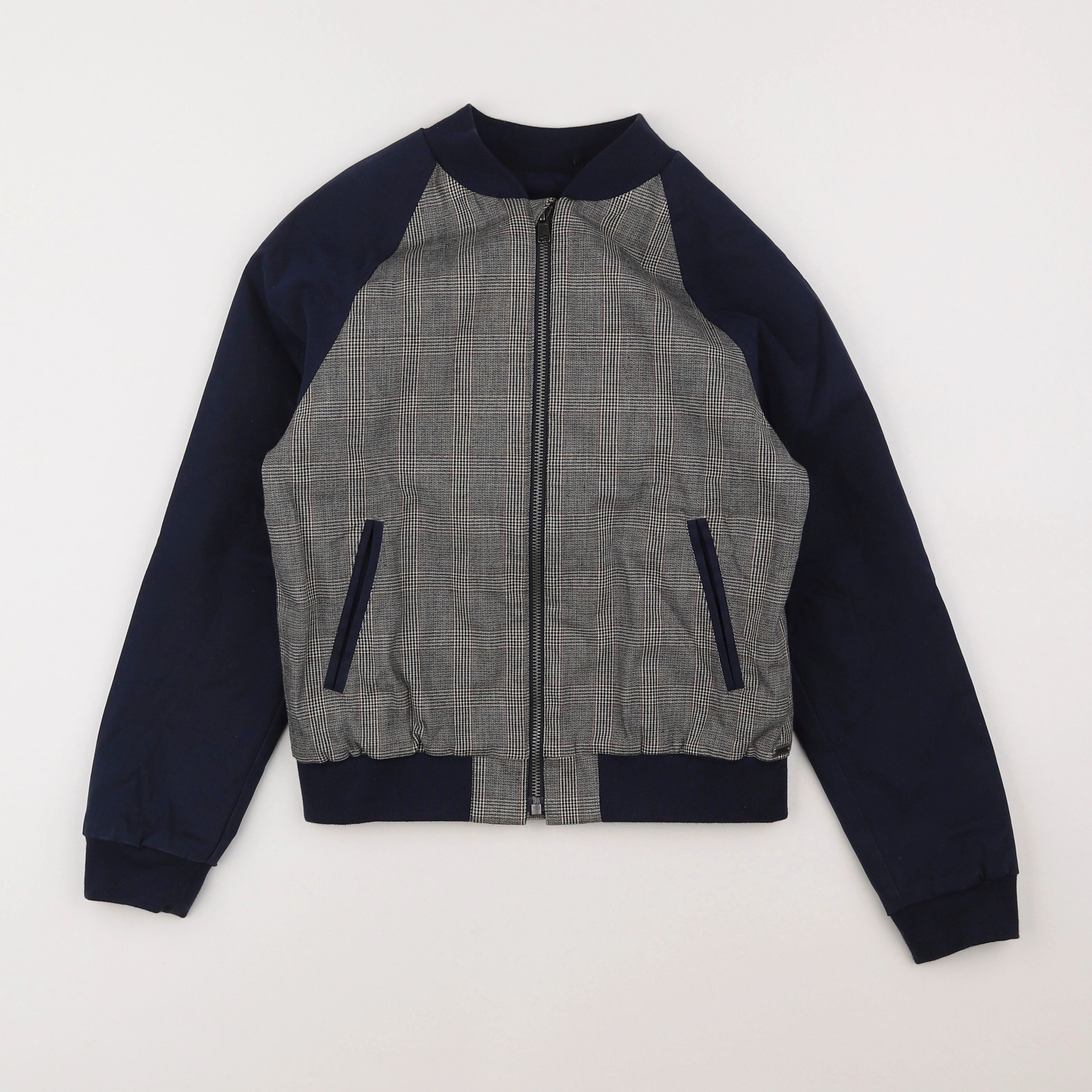 IKKS - veste doublé, imprimé au dos bleu - 10 ans