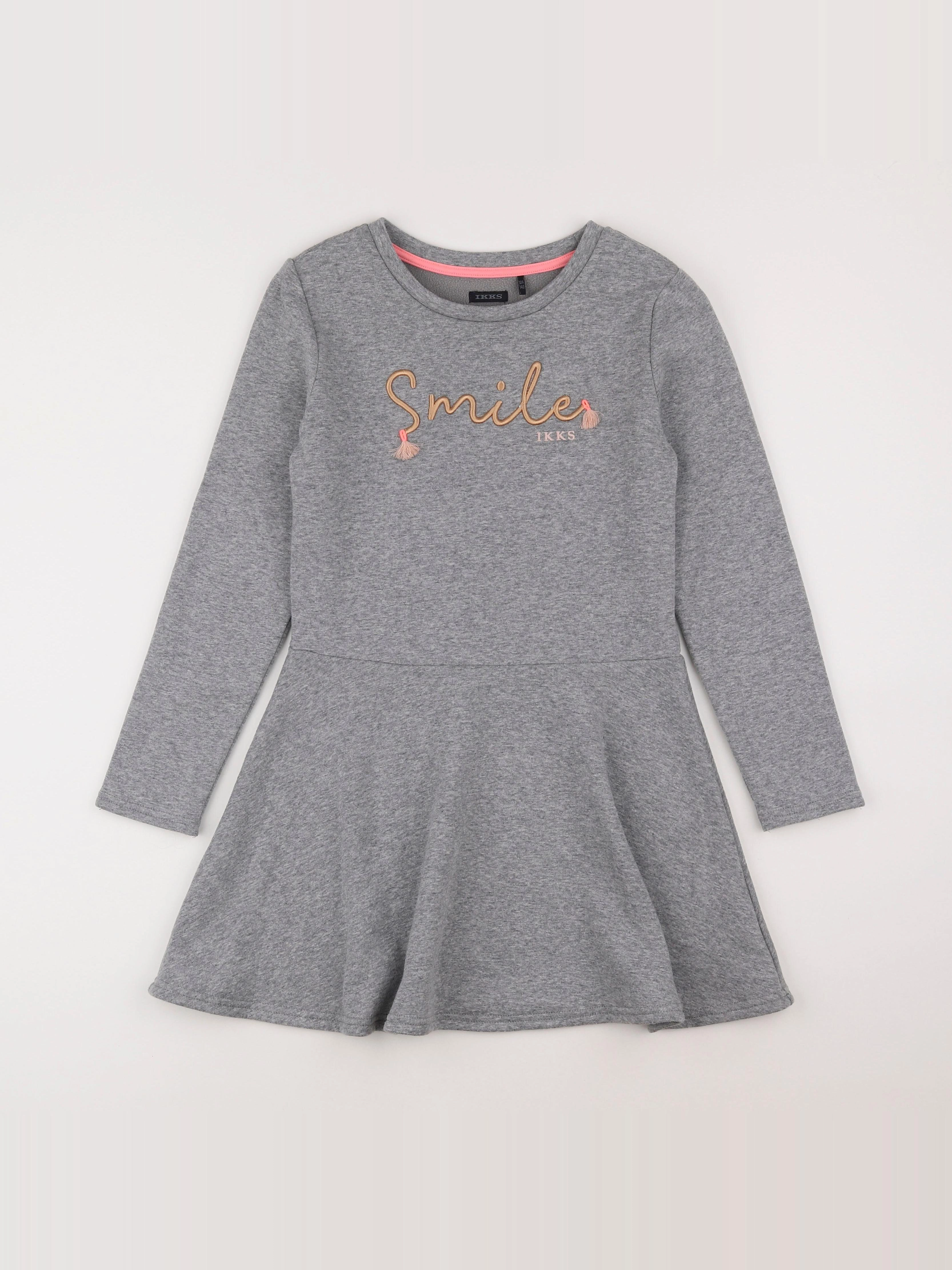 IKKS - robe gris - 10 ans
