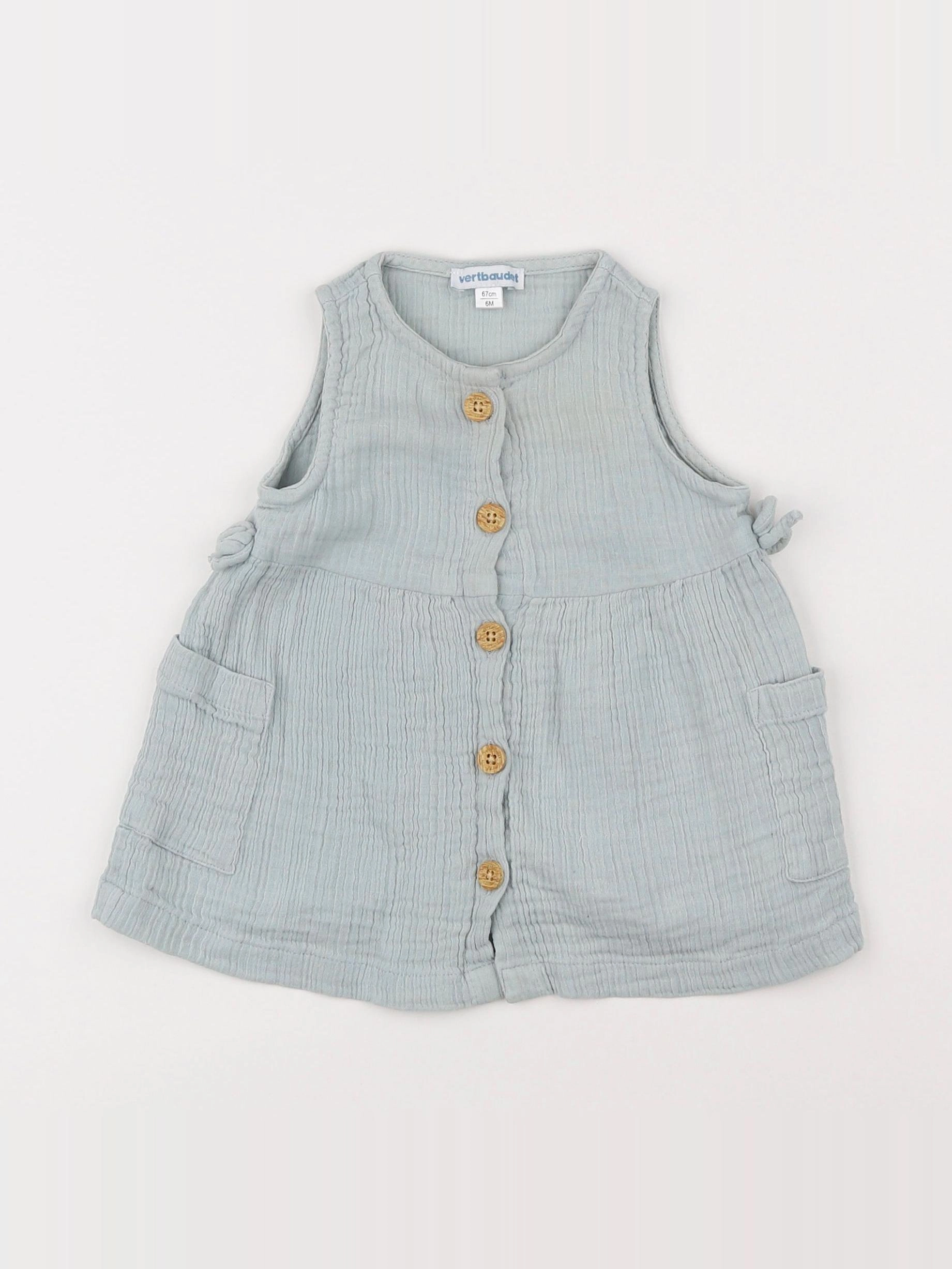 Vertbaudet - robe bleu - 6 mois