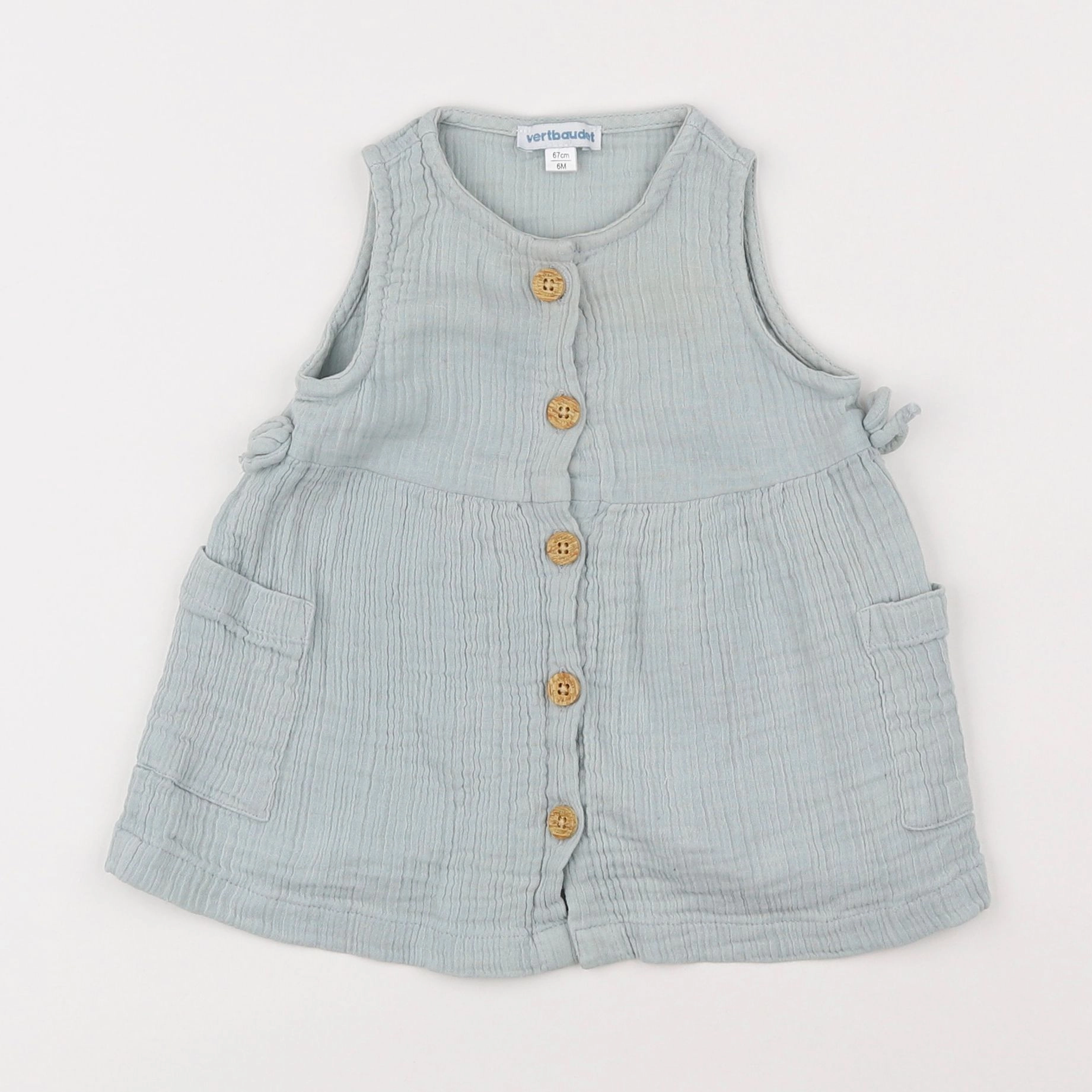 Vertbaudet - robe bleu - 6 mois