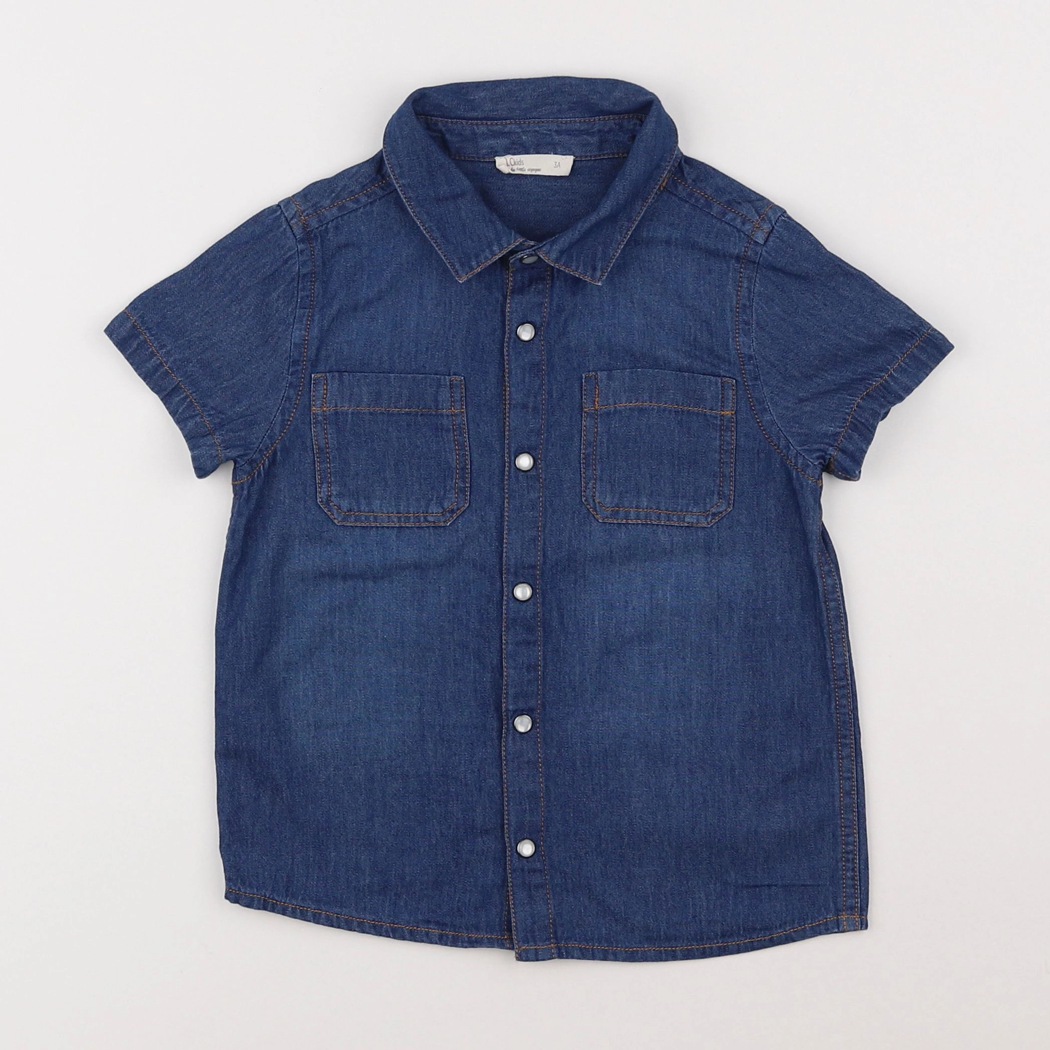 Little Cigogne - chemise bleu - 3 ans