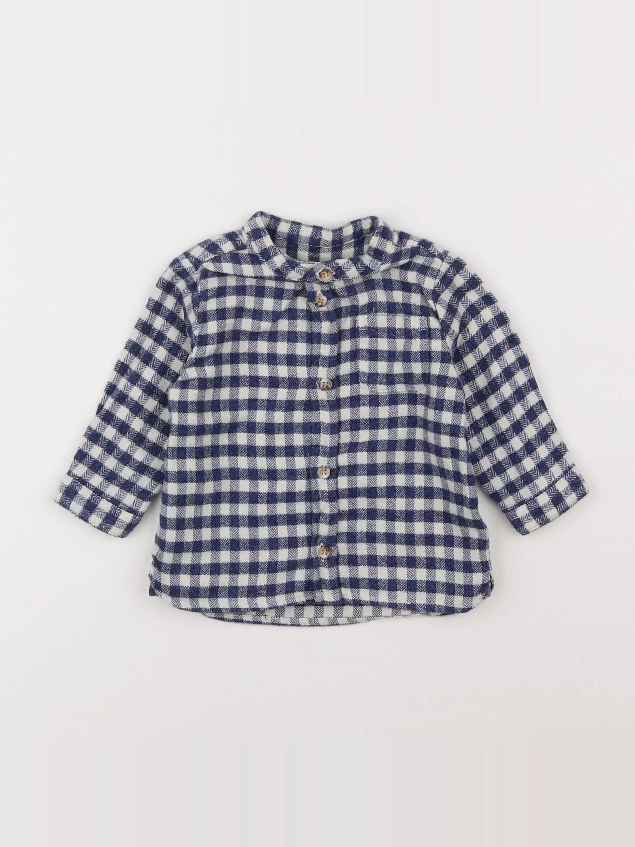 Petit Sézane  - chemise bleu - 12 mois
