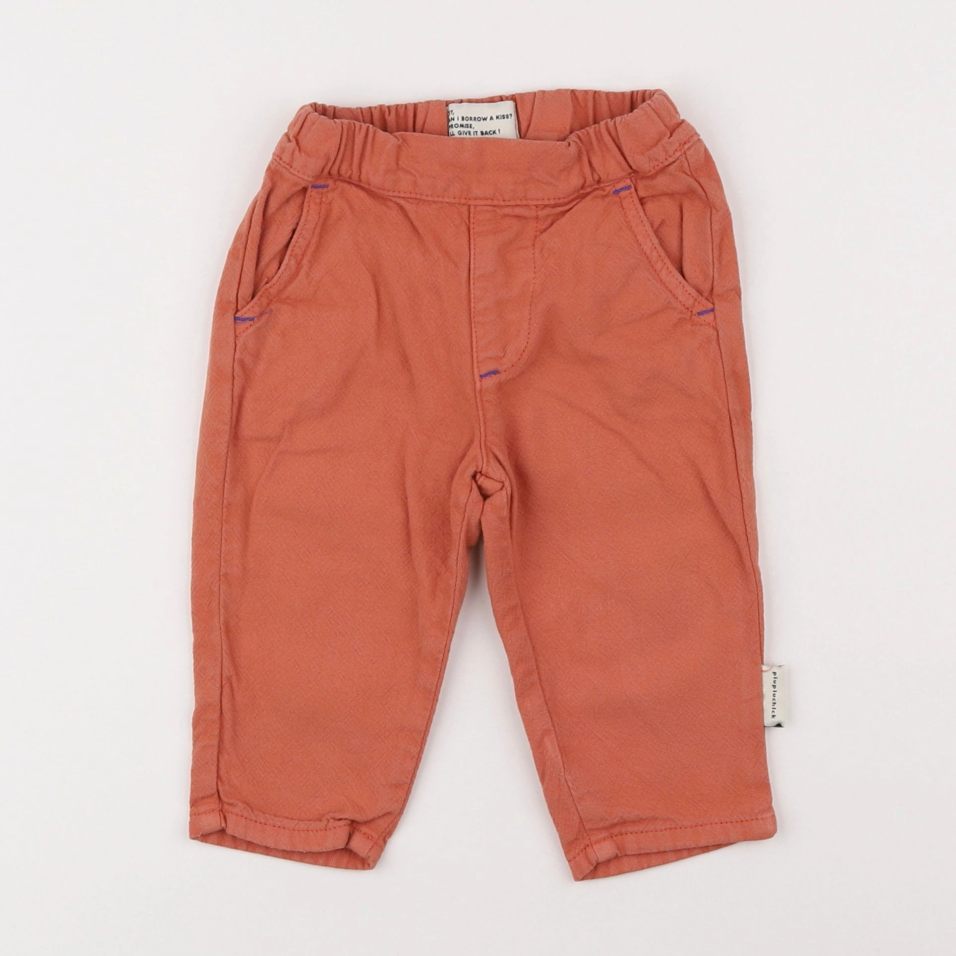 Piupiuchick - pantalon orange - 12 mois