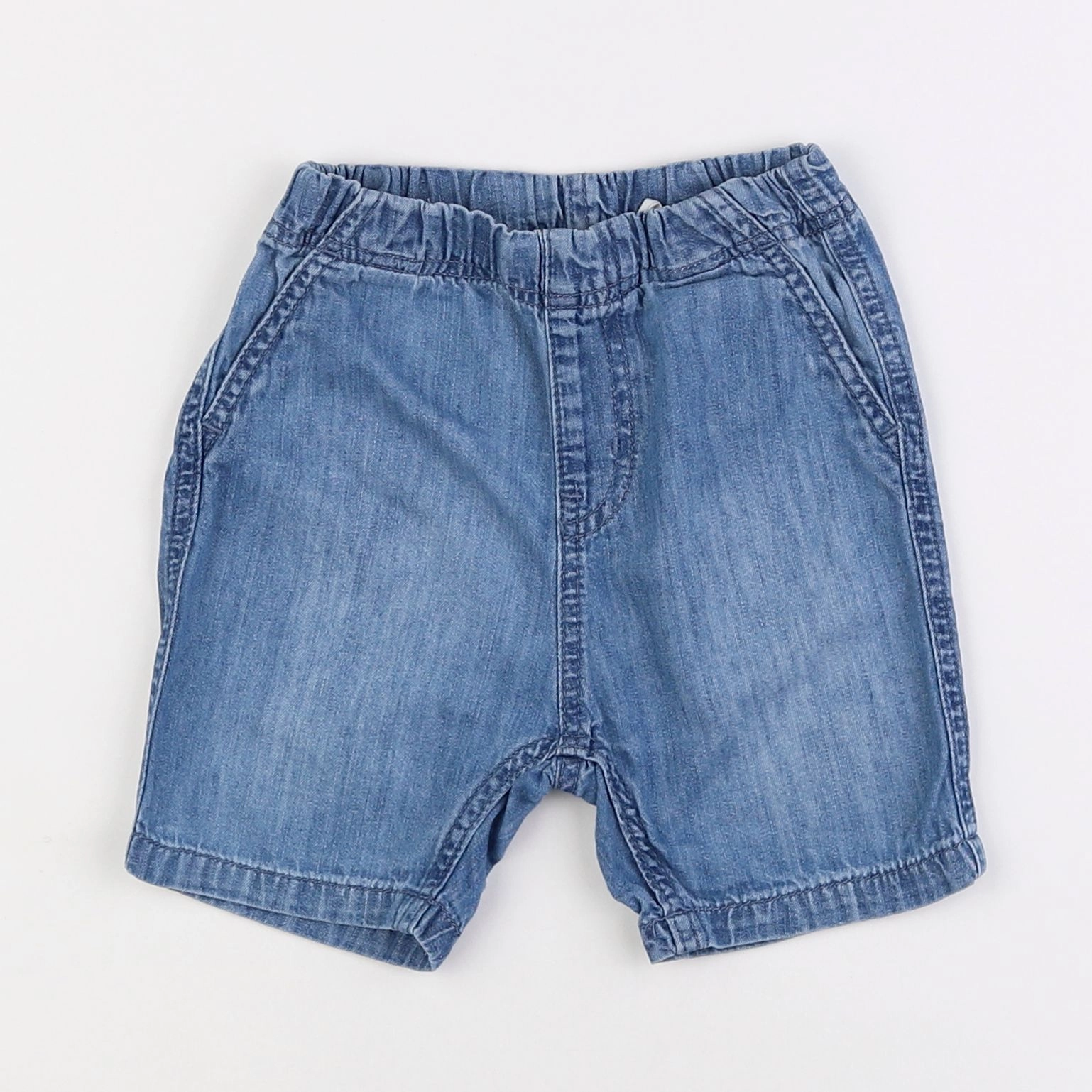 H&M - short bleu - 12/18 mois