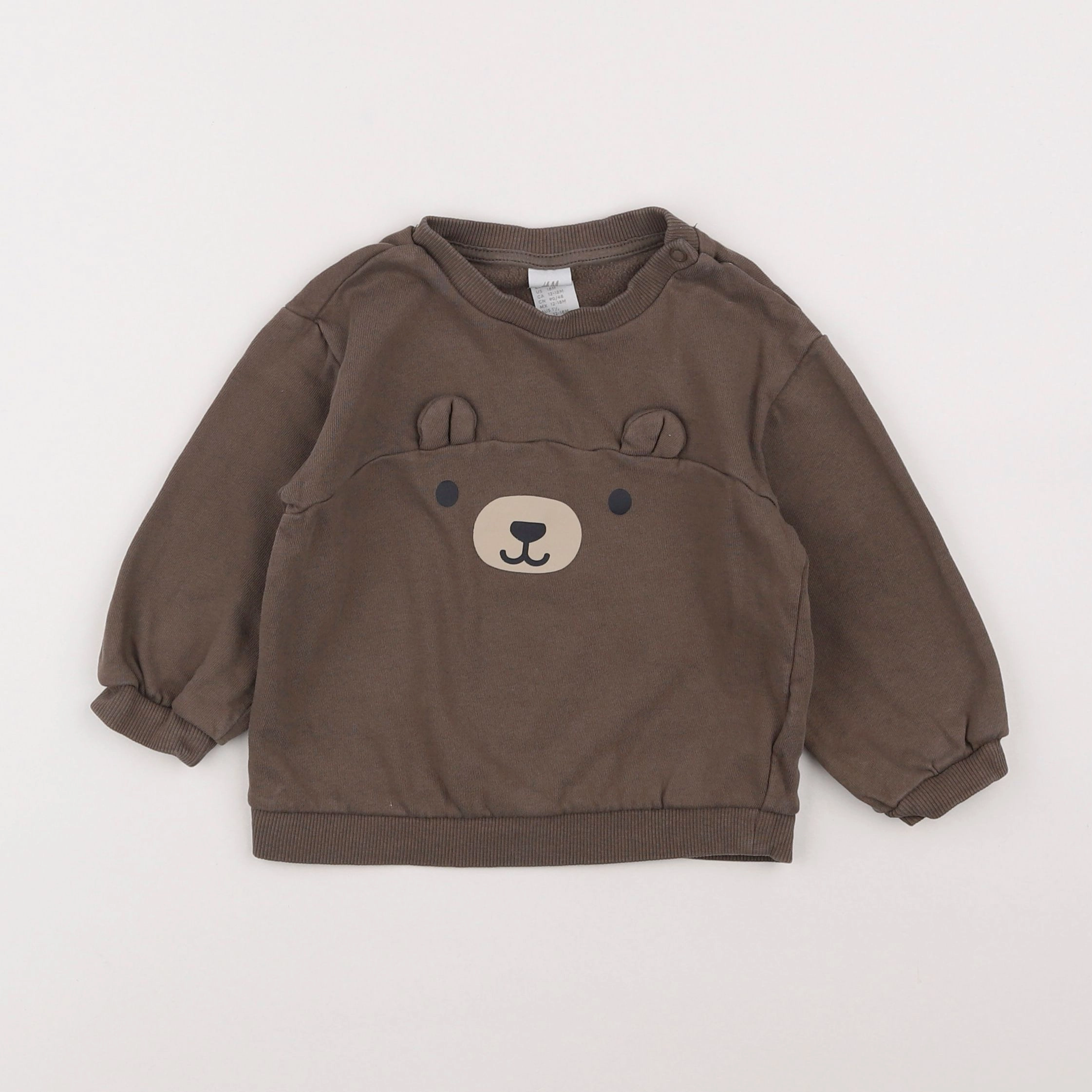 H&M - sweat marron - 18 mois