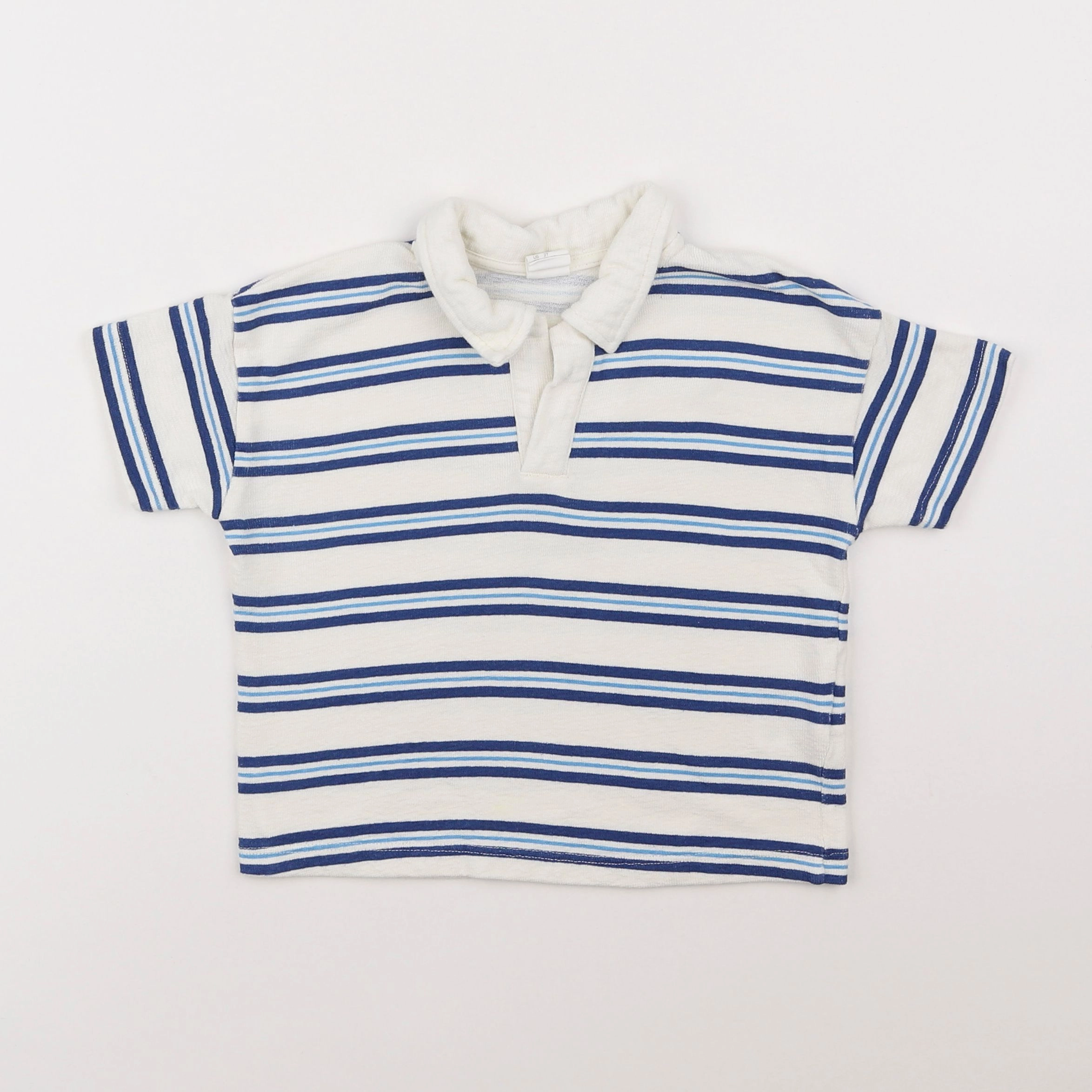 H&M - polo bleu - 18 mois à 2 ans