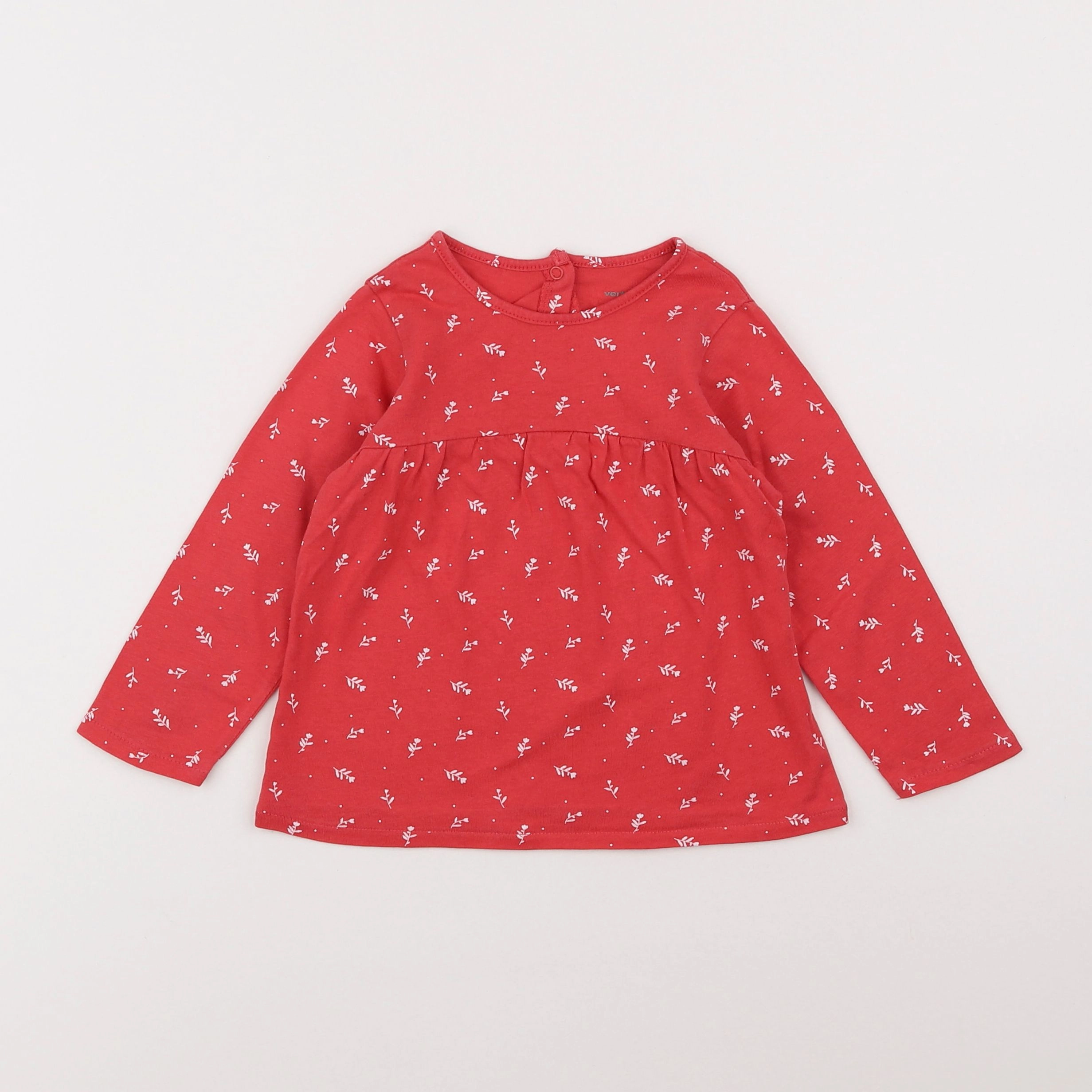 Vertbaudet - tee-shirt rouge - 2 ans