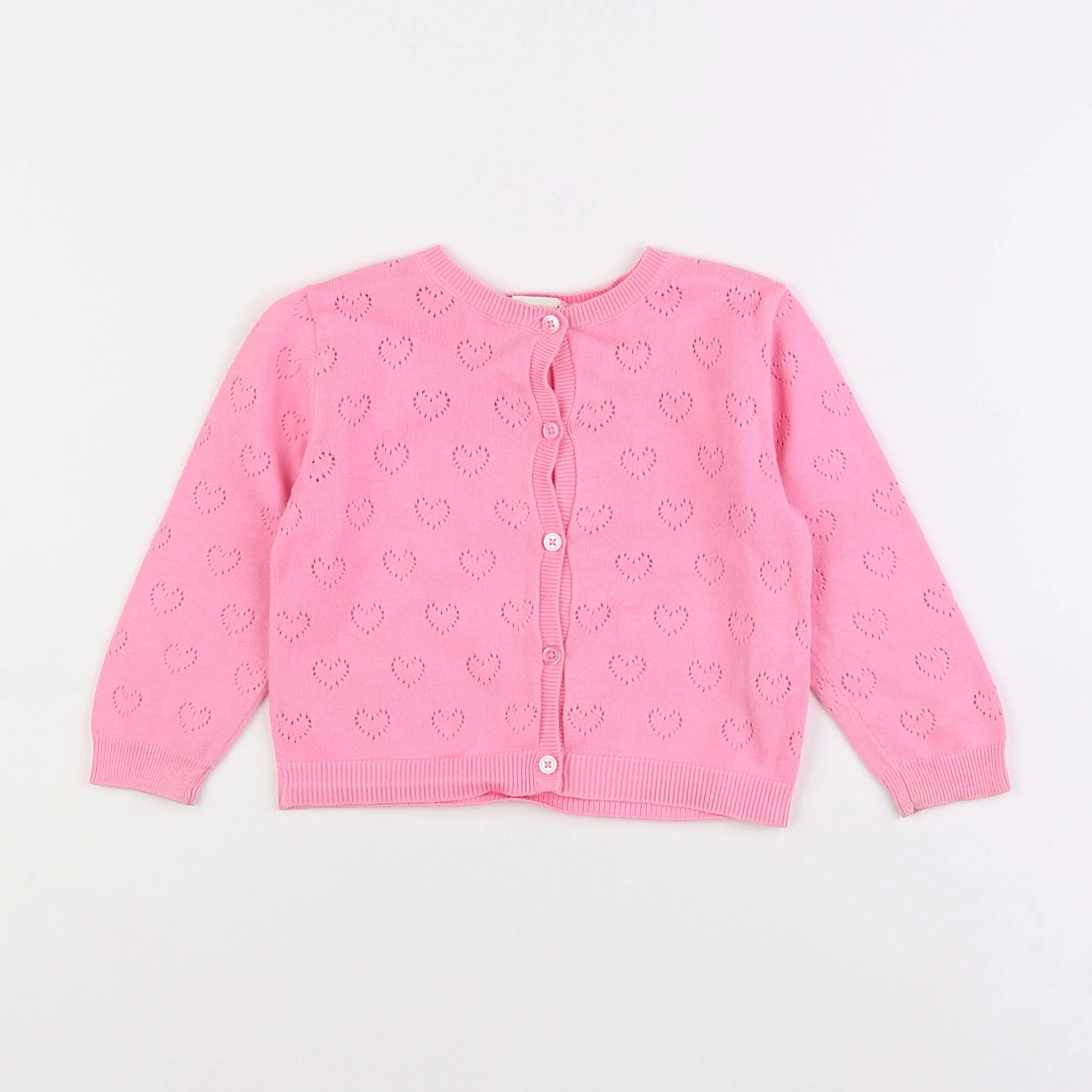 Bonton - gilet rose - 2 ans