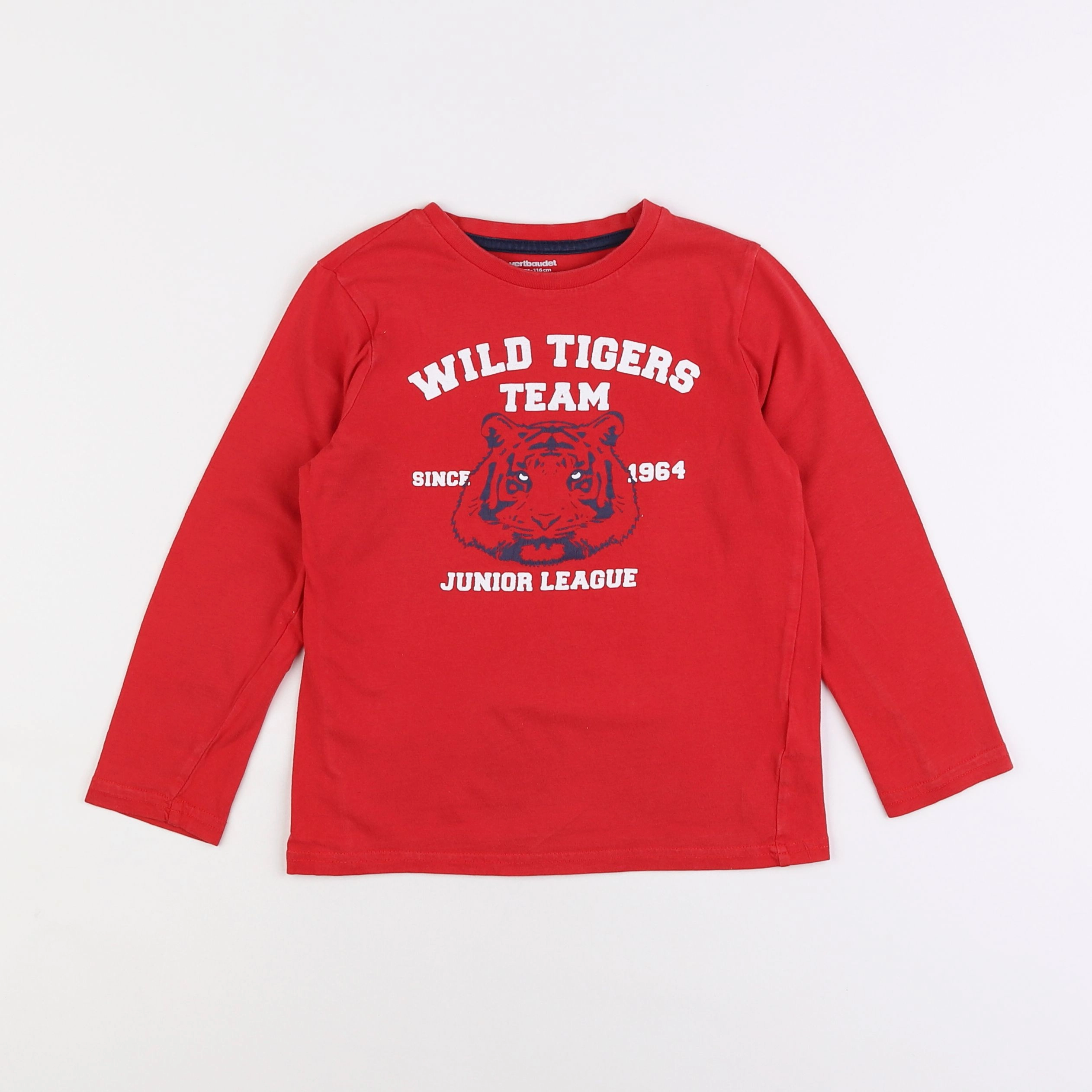 Vertbaudet - tee-shirt rouge - 6 ans