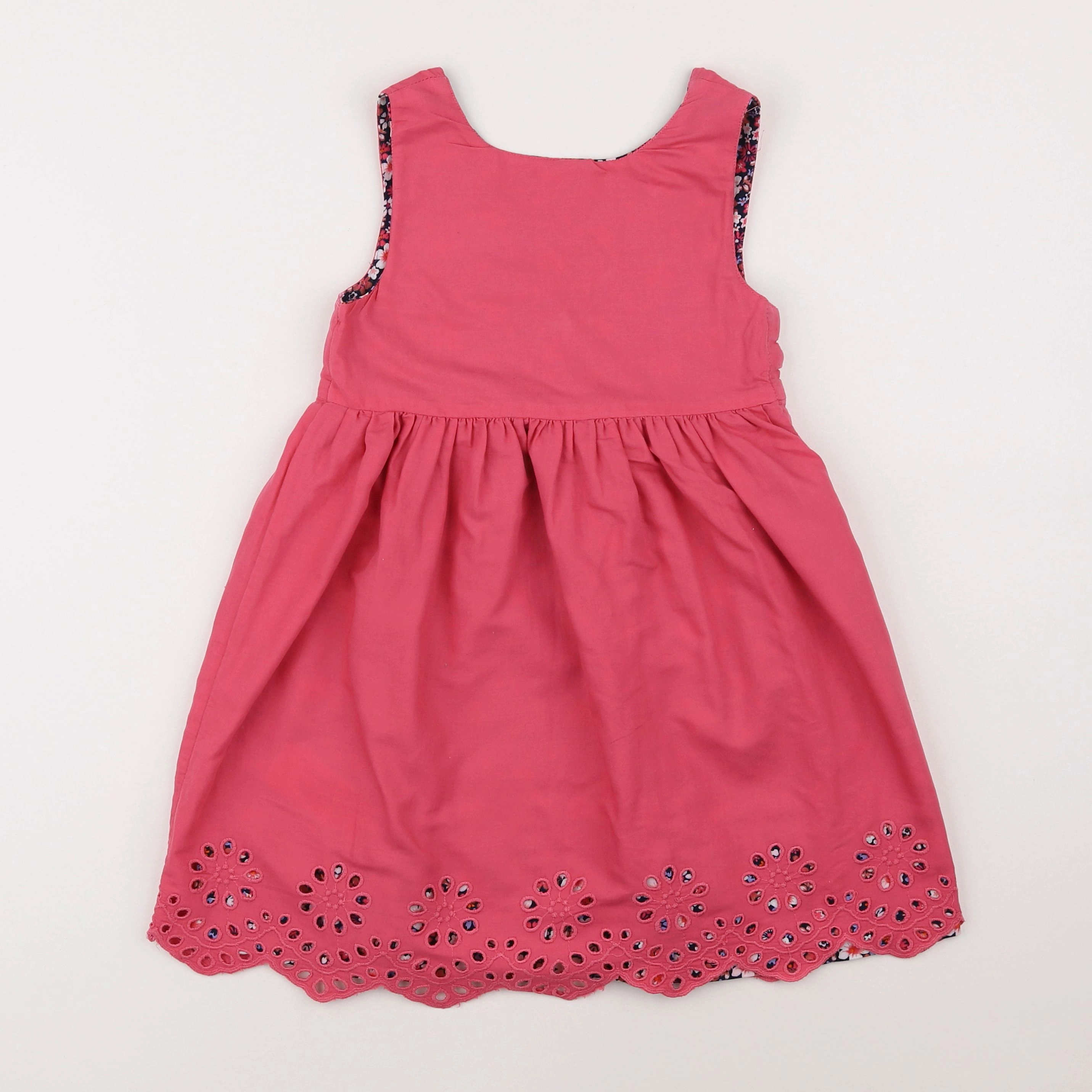 Vertbaudet - robe réversible rose - 6 ans