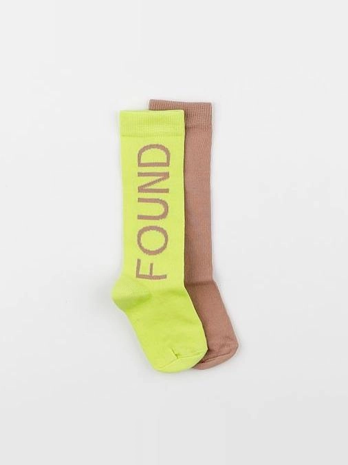 Wynken - Chaussettes Lost Found Marron Vert - 2 ans
