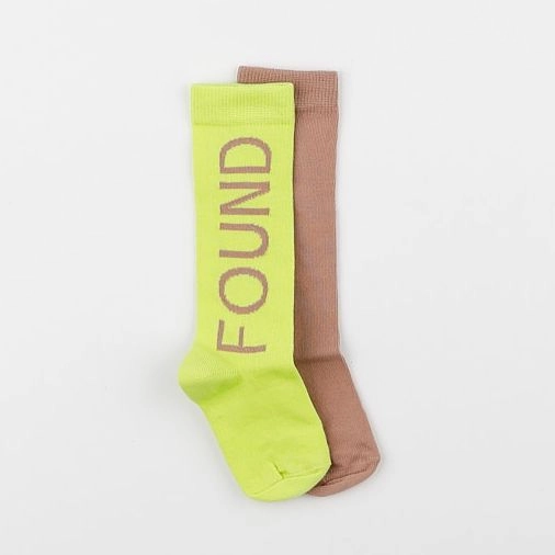 Wynken - Chaussettes Lost Found Marron Vert - 2 ans