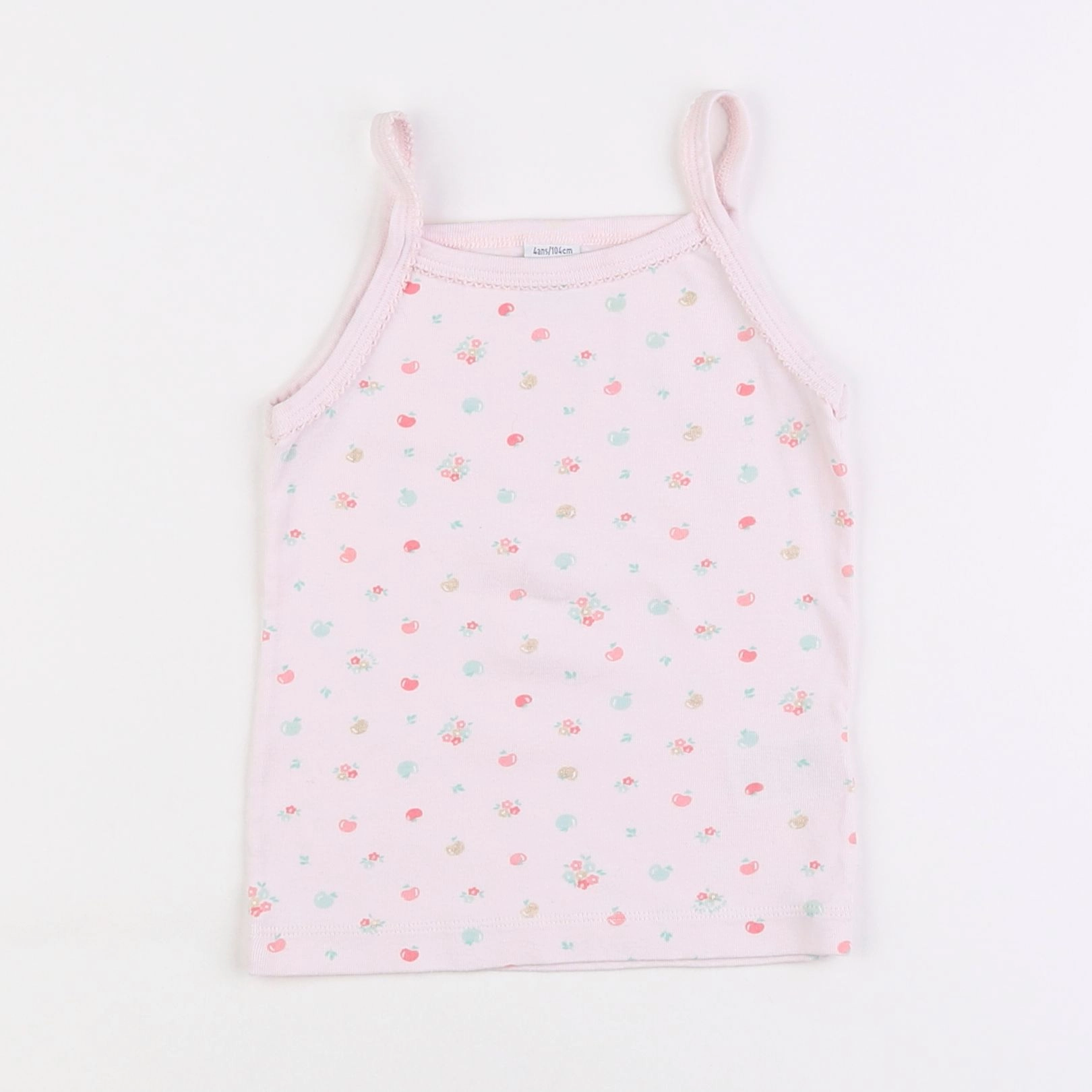 Petit Bateau - maillot de corps rose - 4 ans