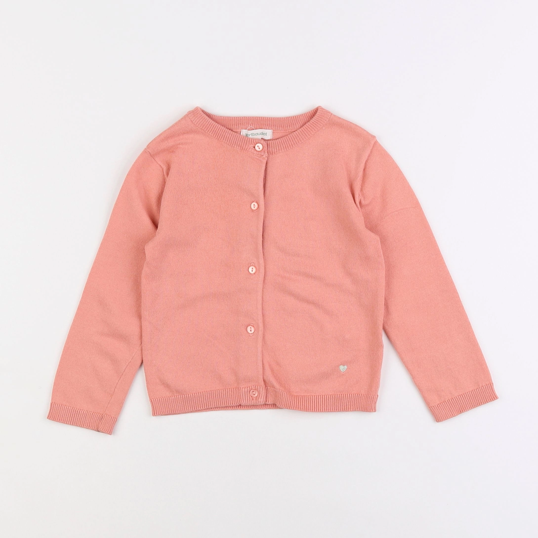 Vertbaudet - gilet rose - 3 ans