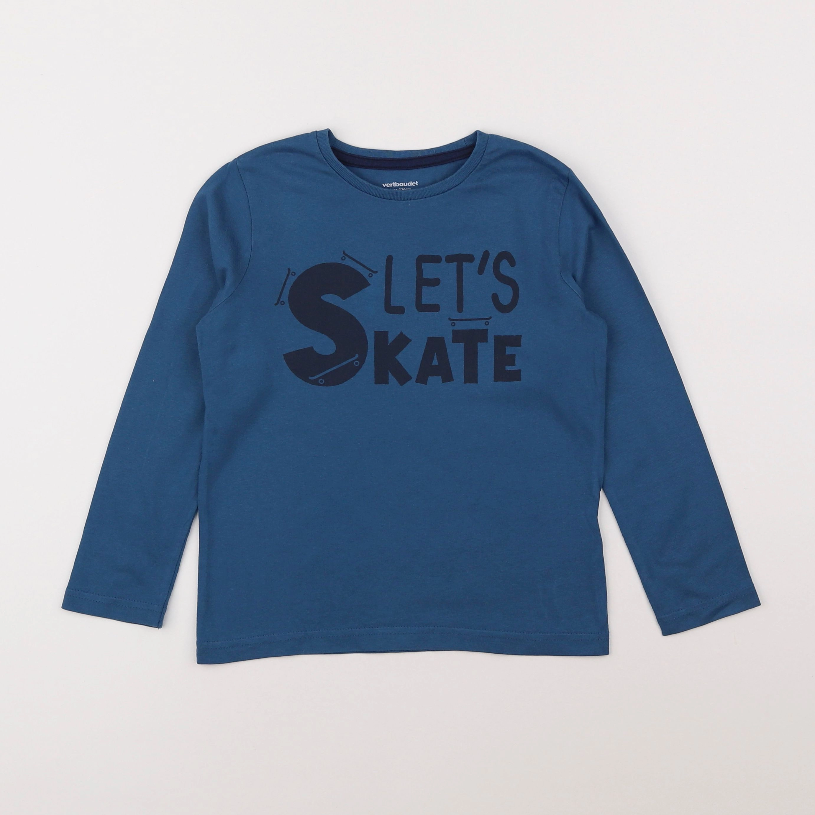 Vertbaudet - tee-shirt bleu - 6 ans