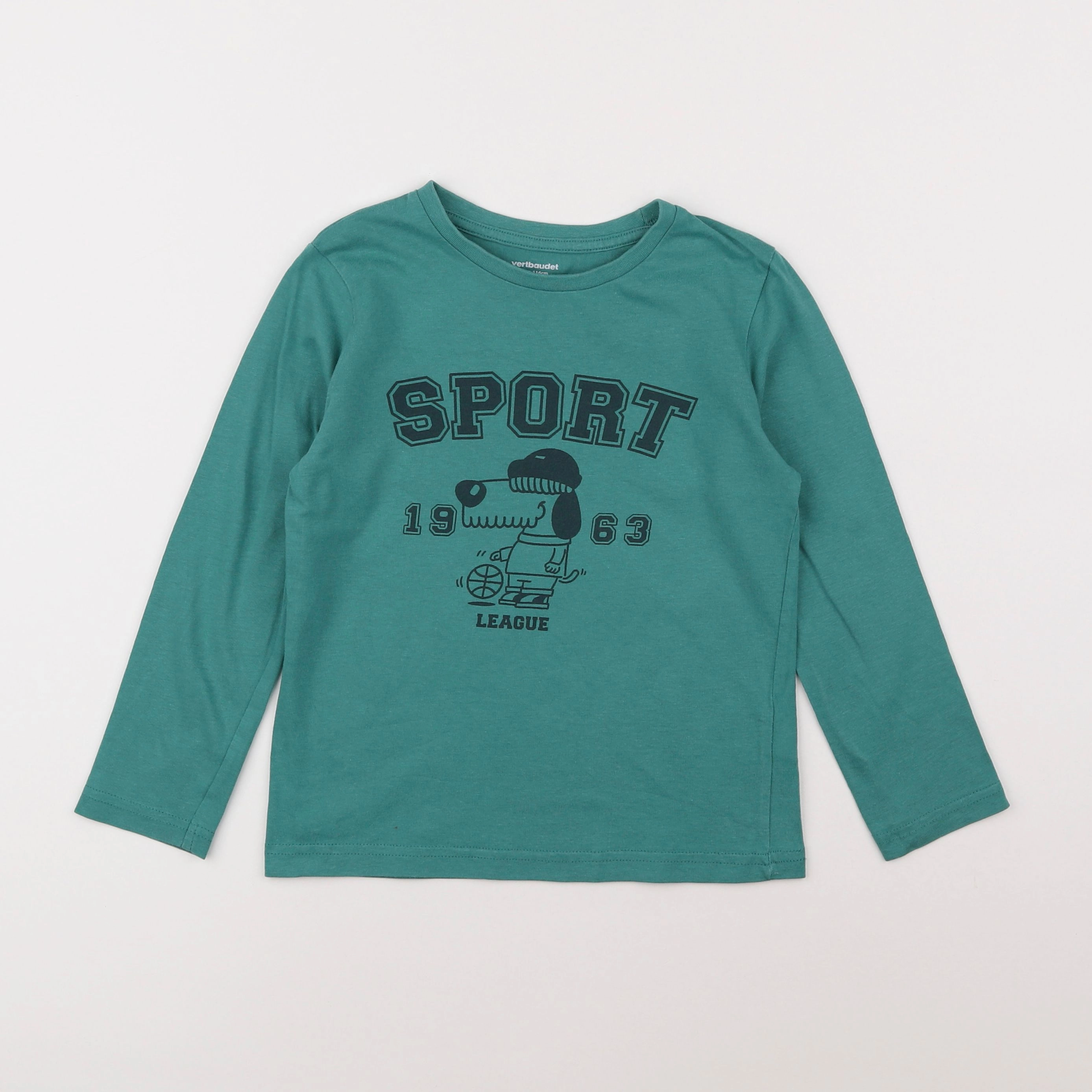 Vertbaudet - tee-shirt bleu - 6 ans