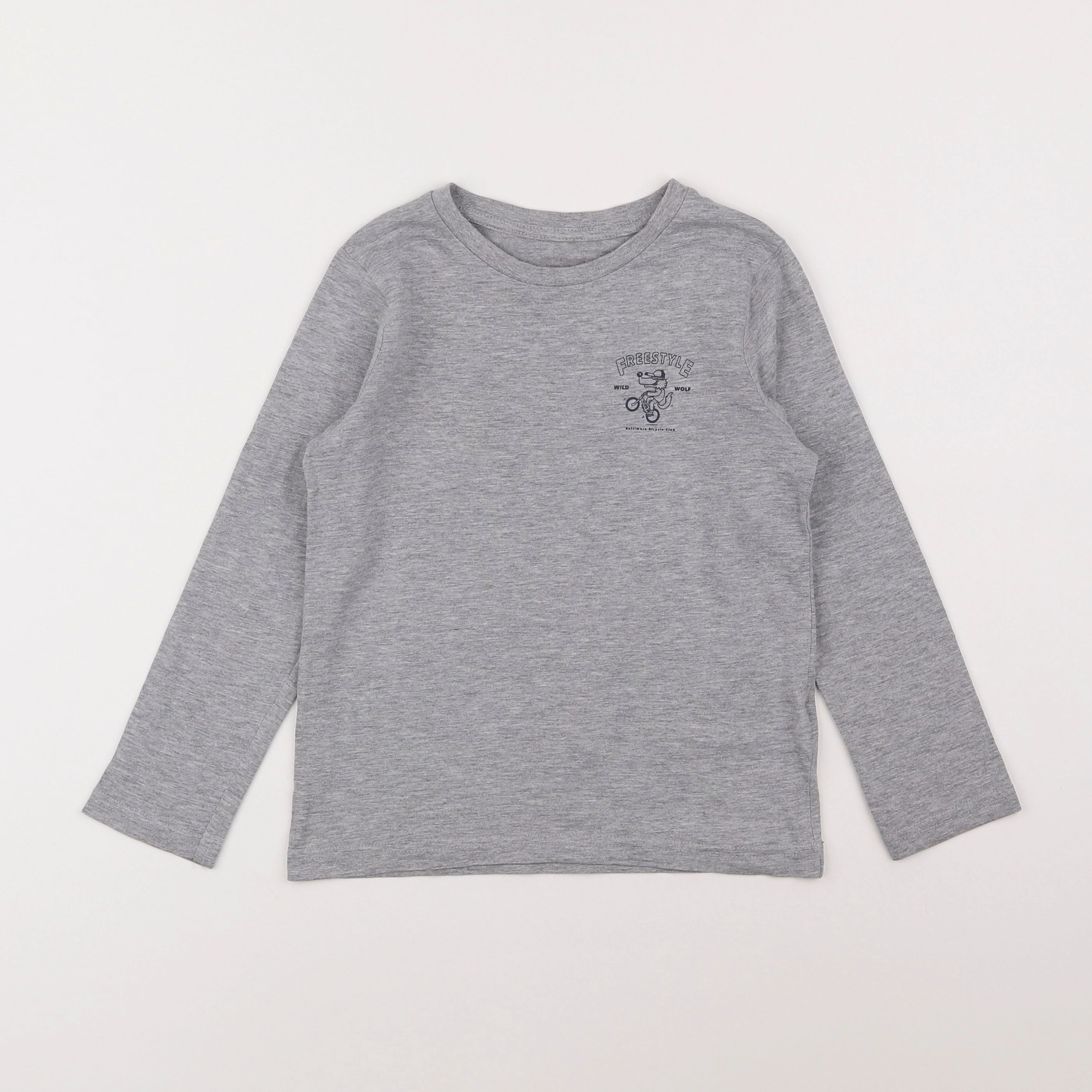 Vertbaudet - tee-shirt gris - 6 ans