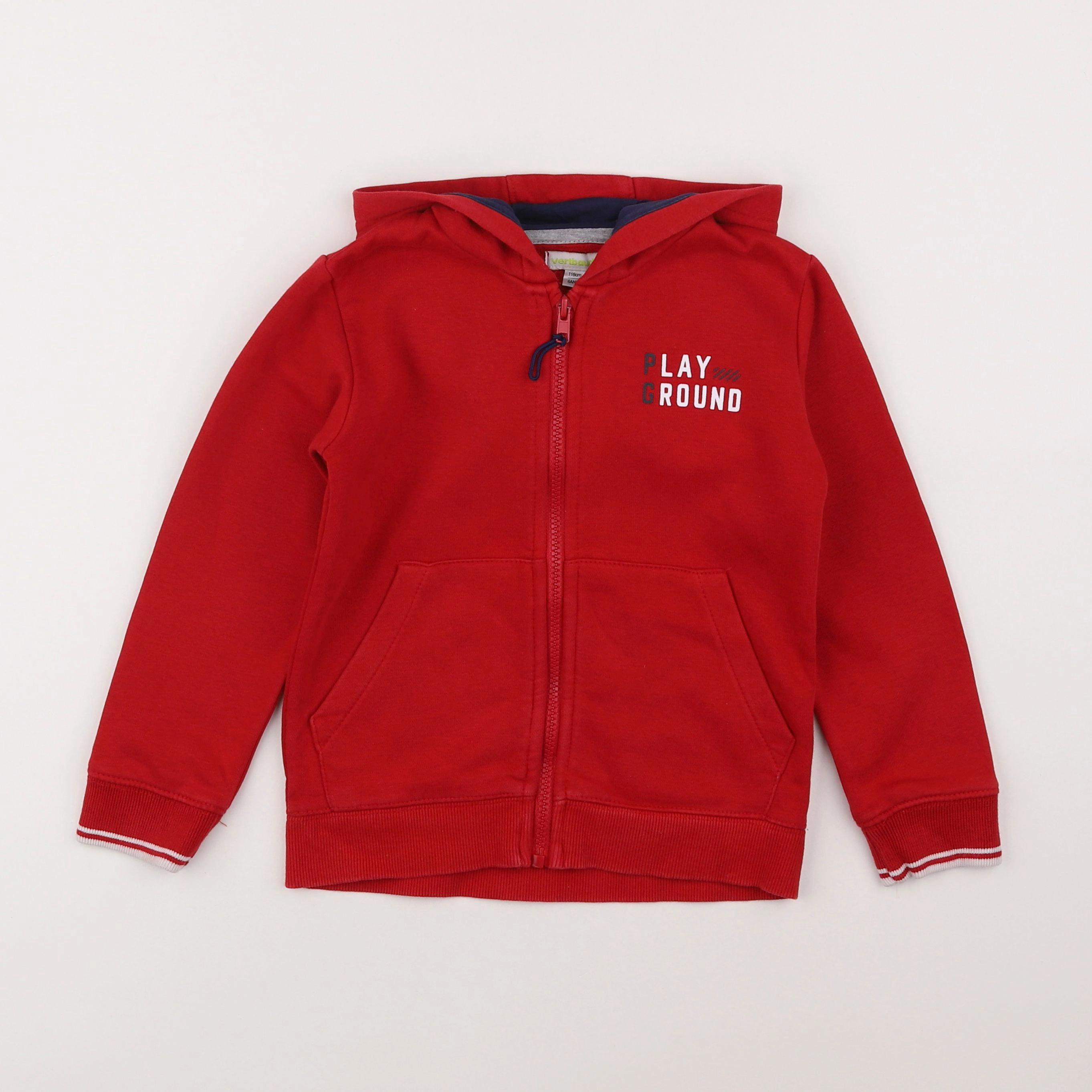 Vertbaudet - sweat rouge - 6 ans