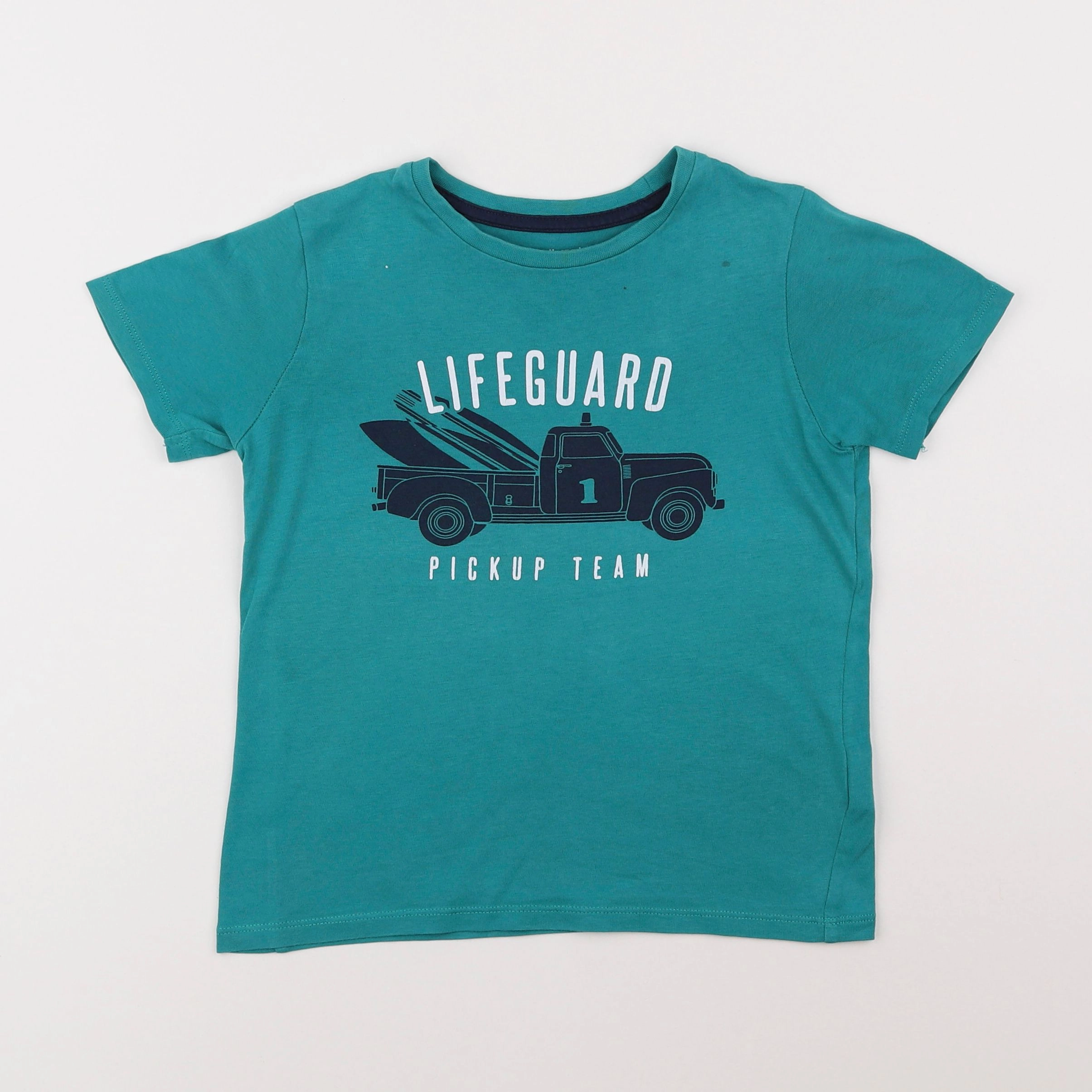 Vertbaudet - tee-shirt bleu - 5 ans