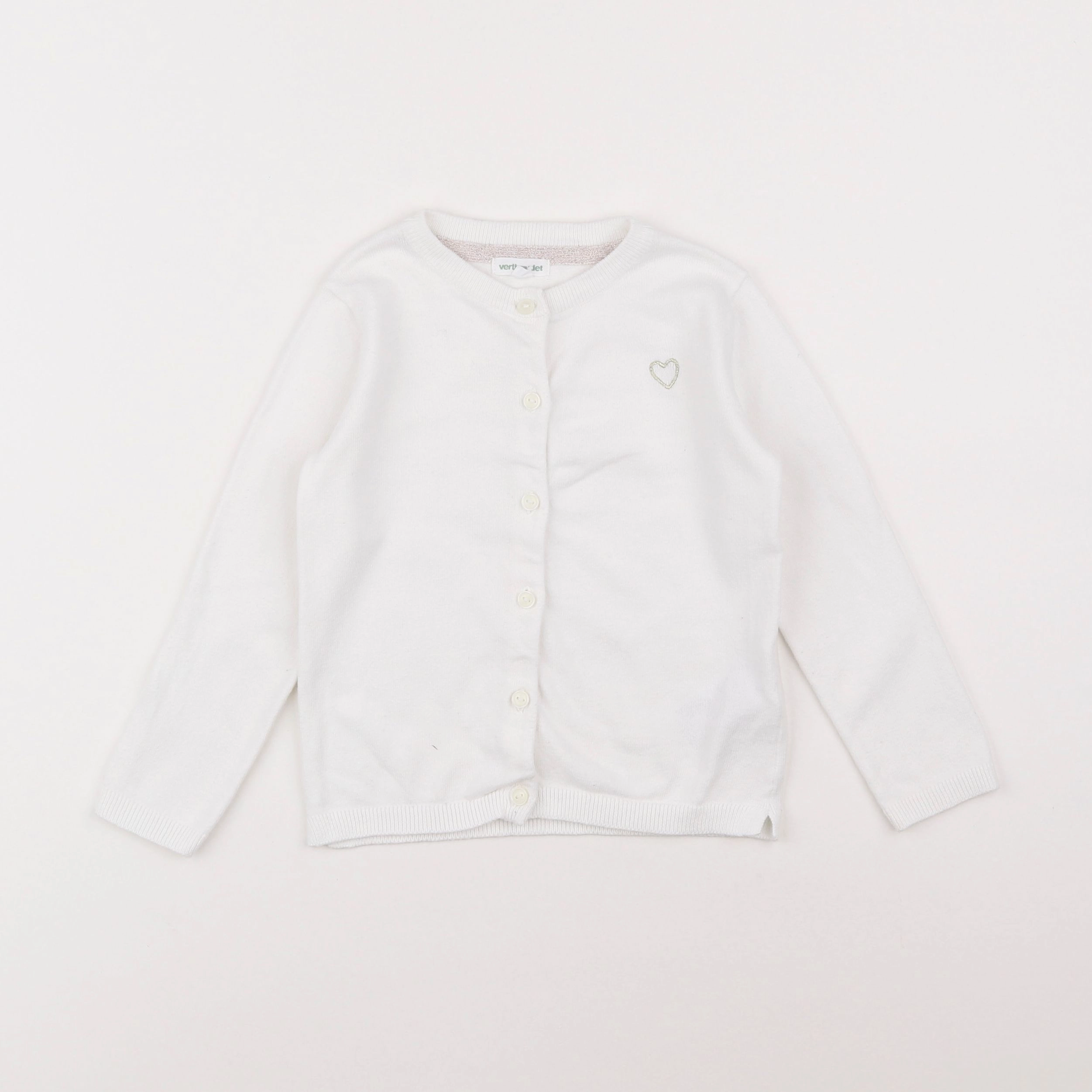 Vertbaudet - gilet blanc - 3 ans