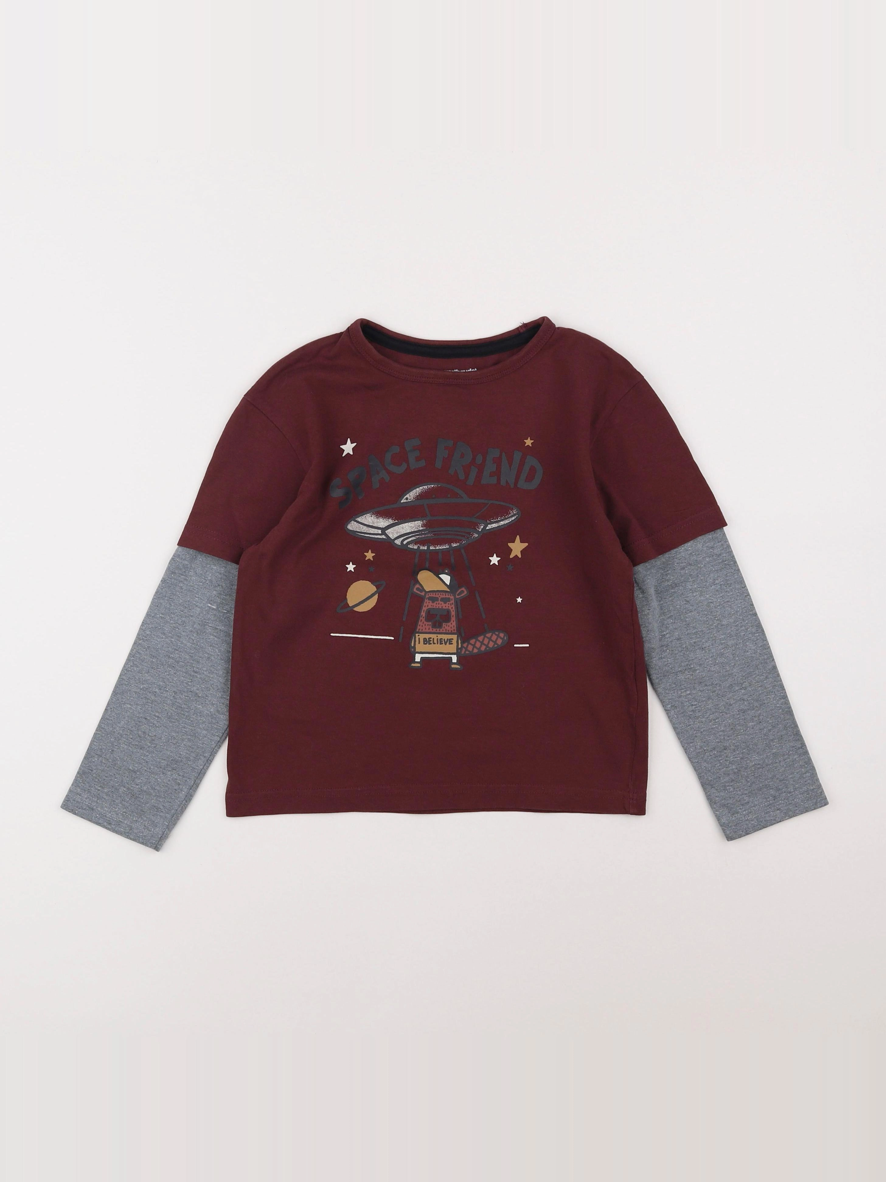 Vertbaudet - tee-shirt rouge - 6 ans